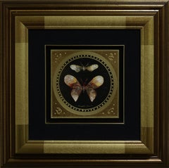 "Surrealistic Butterfly" by Giampaolo Bianchi 6.5 x 6.5inch Mixed Media on Board