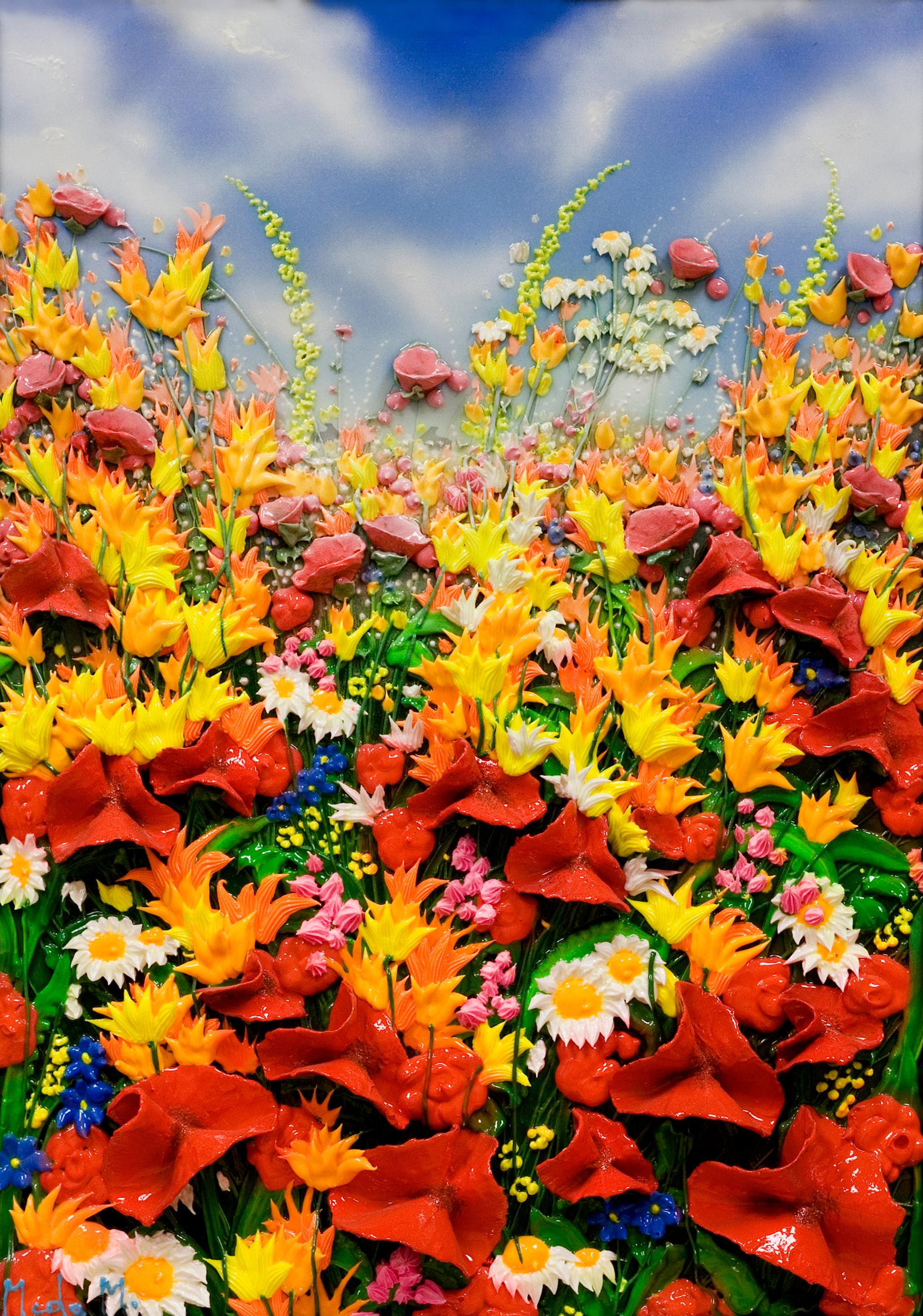 fleurs de l'abondance - Painting de Massimo Meda