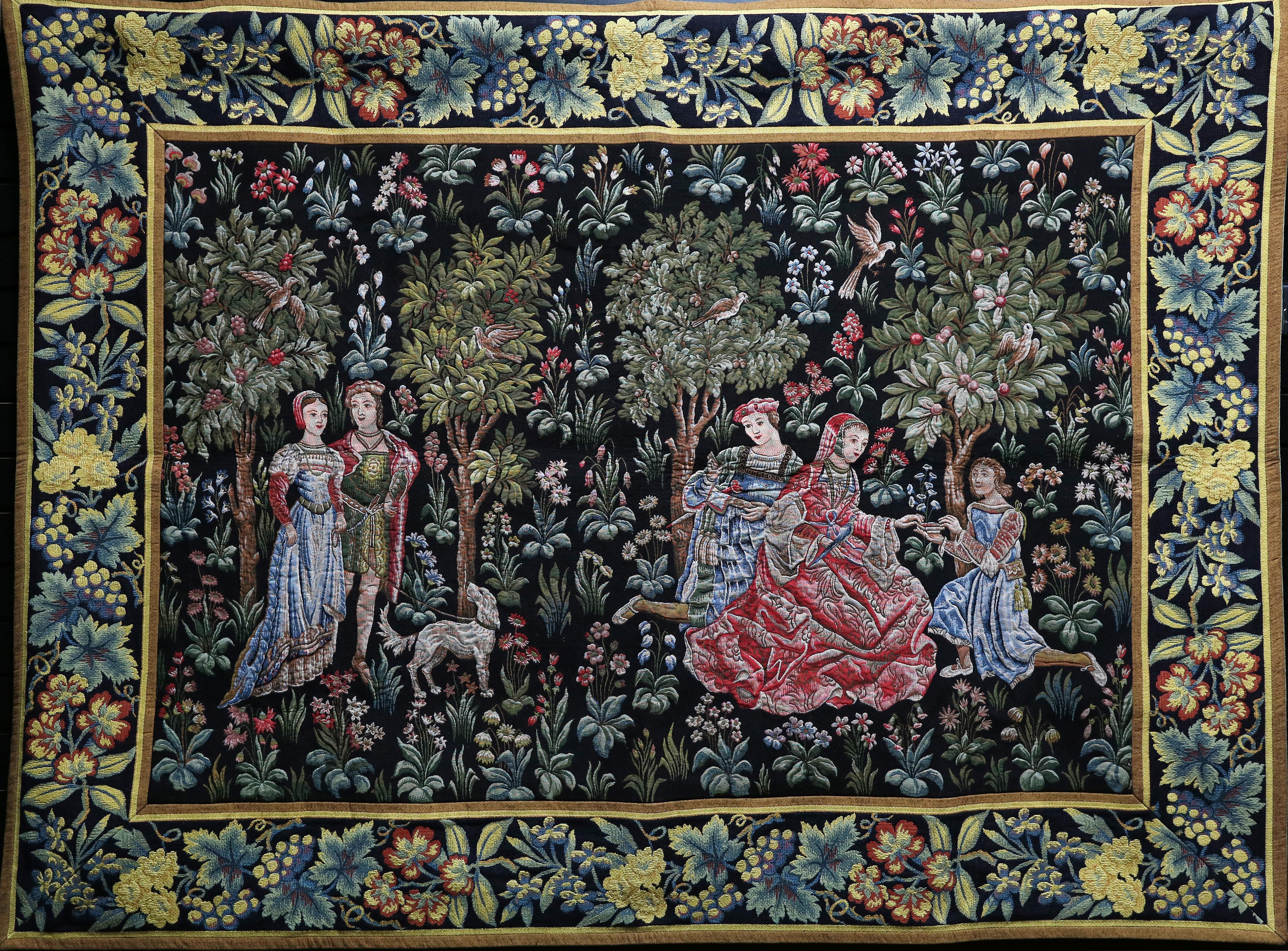 "Scenes Galantes" Gallant Scenes Tapestry - Art by Unknown