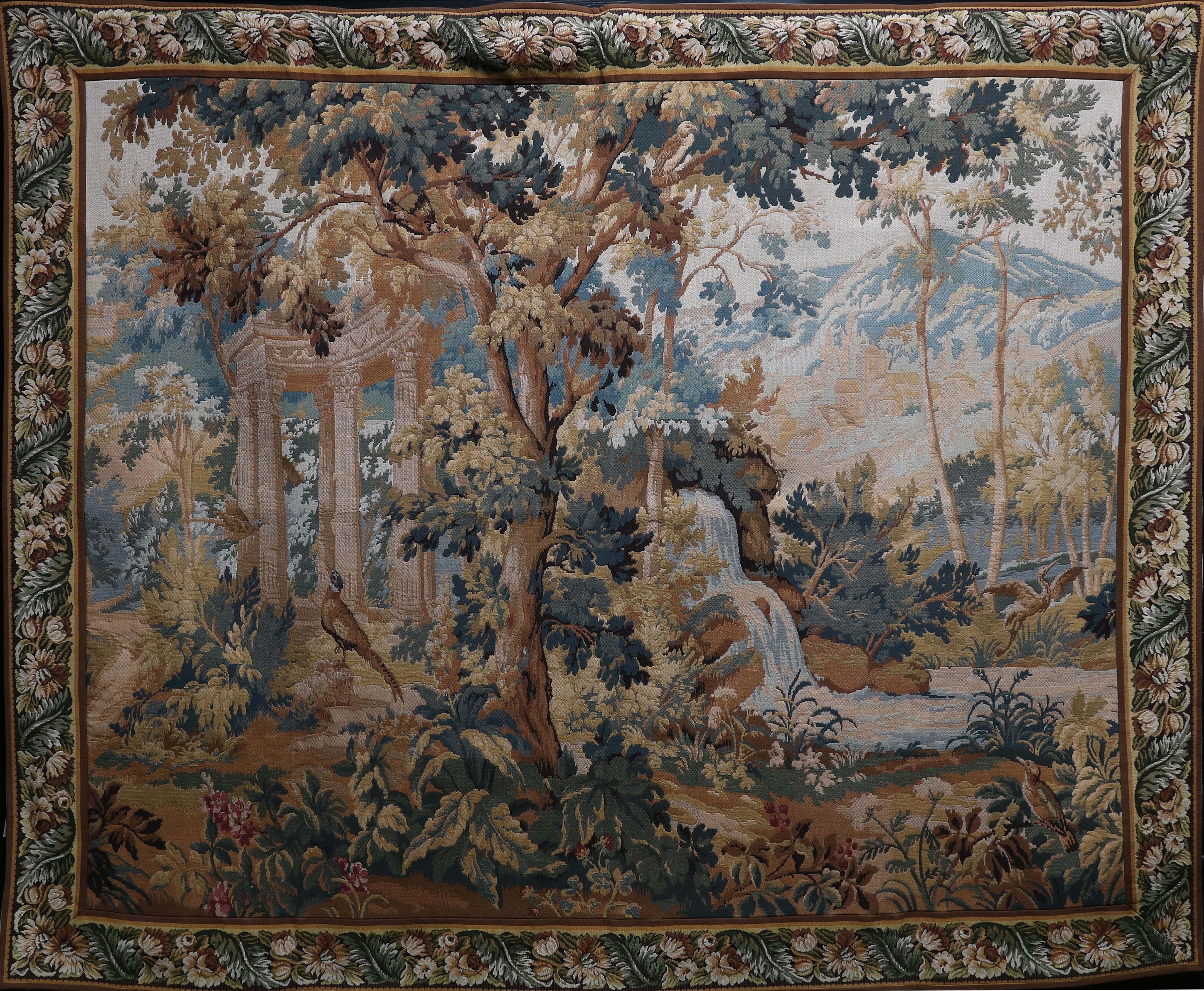 "Le Parc" (The Park) Verdure Villeroi Tapestry - Art by Unknown