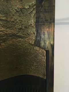 Italy 1980 Architecture Composition By Carlesso Cast Patinated Wall Panel Bronze