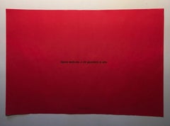 Post it in Red, Multiple Black Print on Red Paper 2013 Triennale Milano Italy