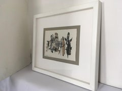 No Title 1958 Abstract Watercolor on Paper by Erich Keller