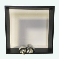 Italy 1980 Abstract Sculpture Polished Cast Aluminum by Giacomo Benevelli