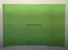 Post it Green, Multiple Black Print on Green Paper 2013 Triennale Milano Italy
