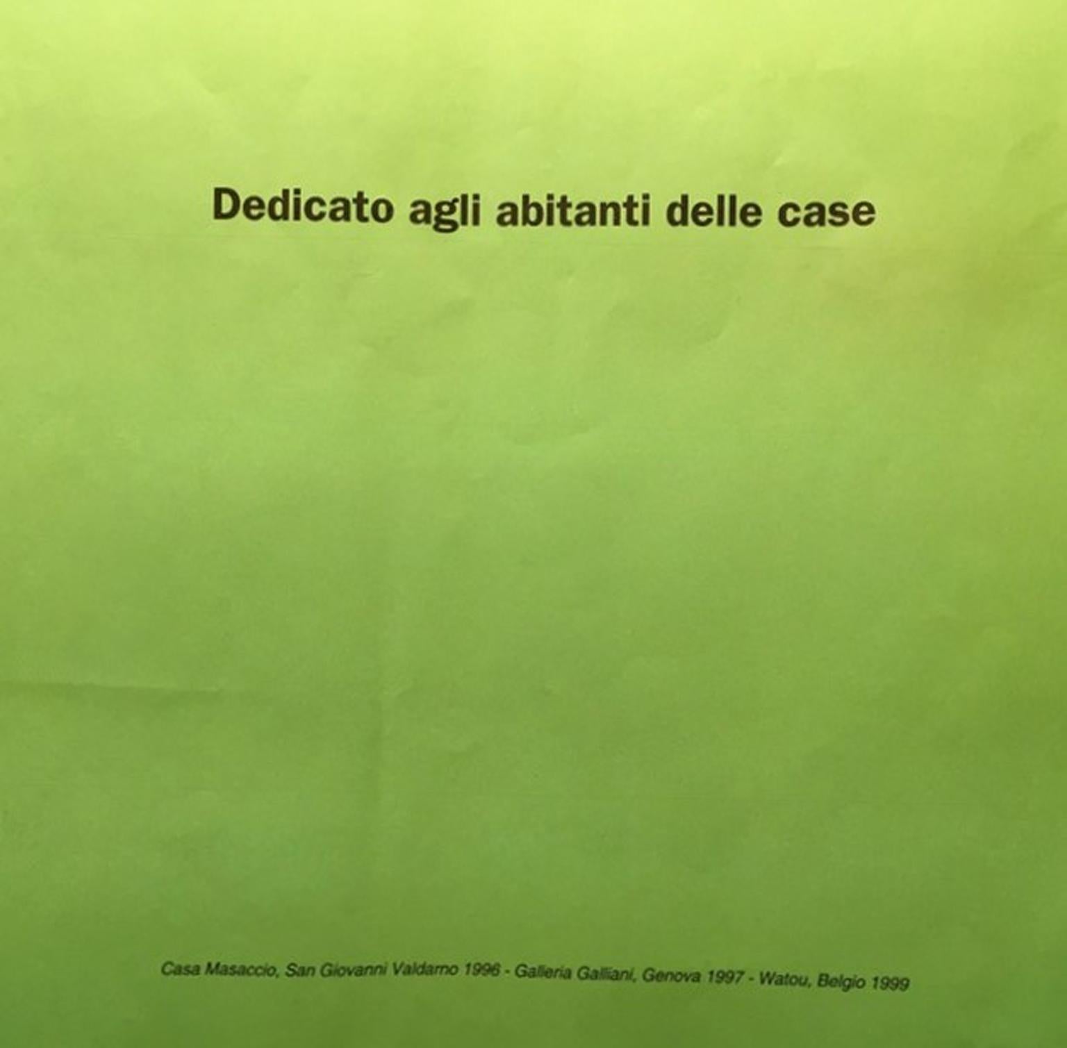 Post it Green, Multiple Black Print on Green Paper 2013 Triennale Milano Italy For Sale 2