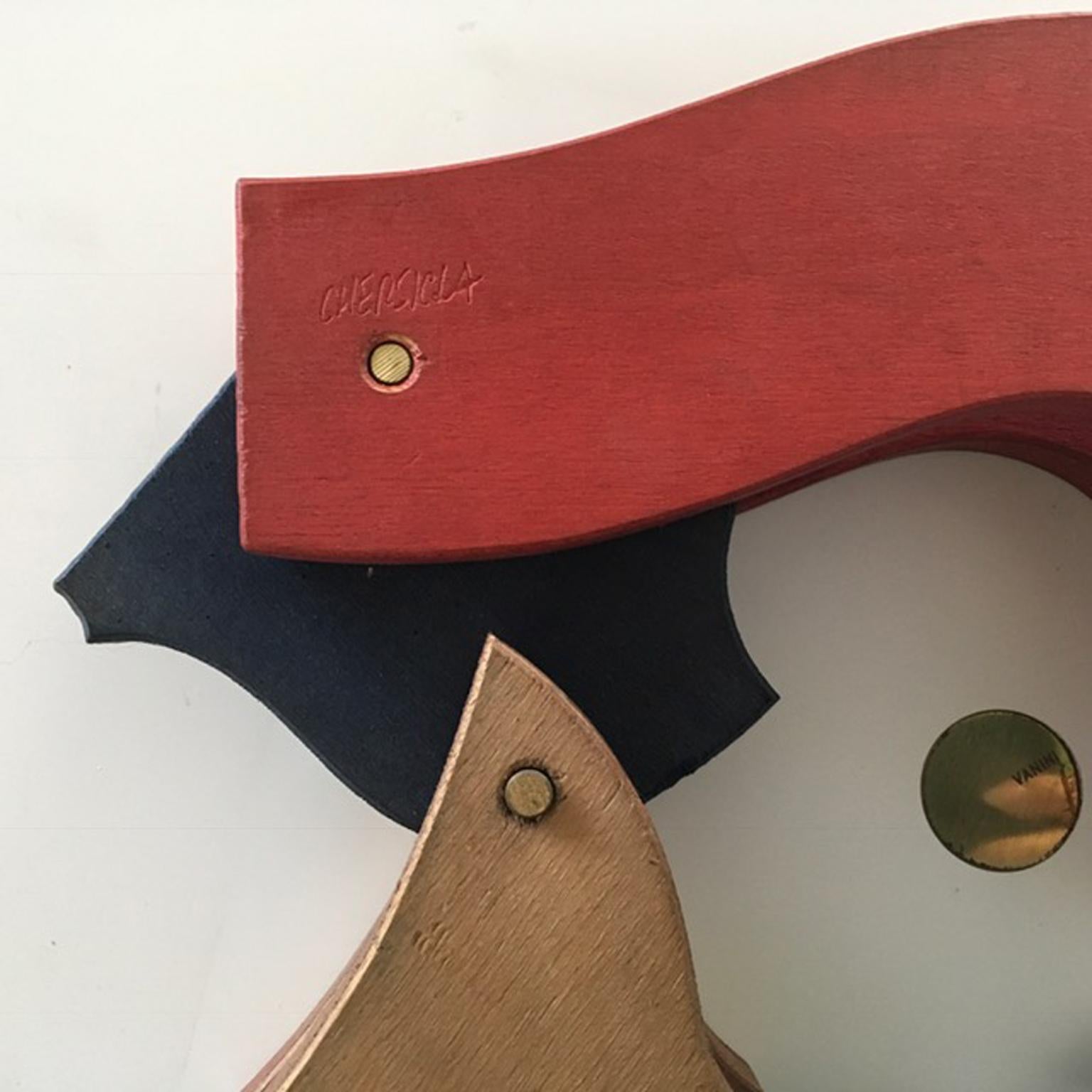 Sculpture cinétique abstraite en bois d'Italie, 1980 en vente 8