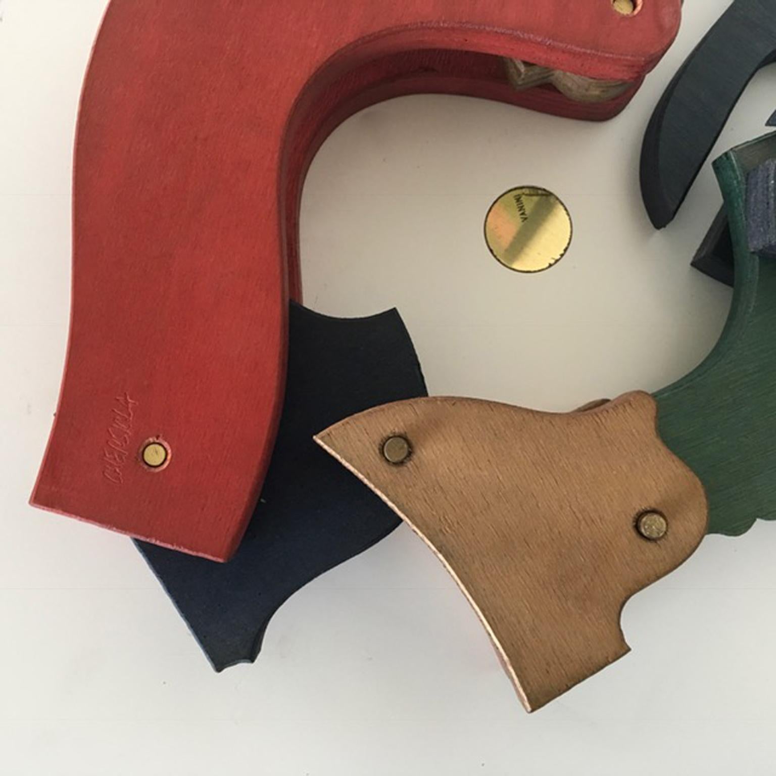 Sculpture cinétique abstraite en bois d'Italie, 1980 en vente 10