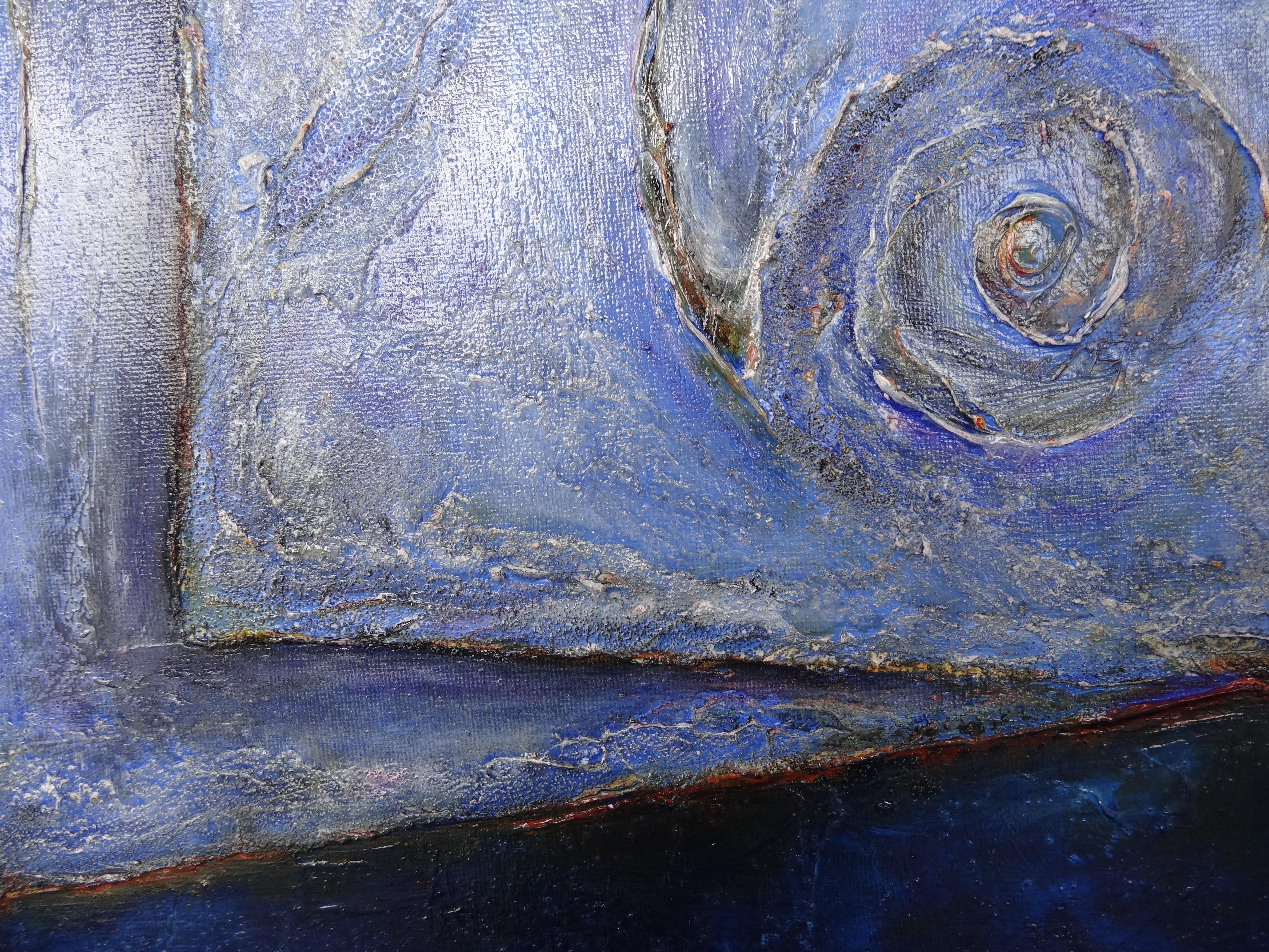 Cécile RONCIER, Painting Blue Marge, 2017 For Sale 1