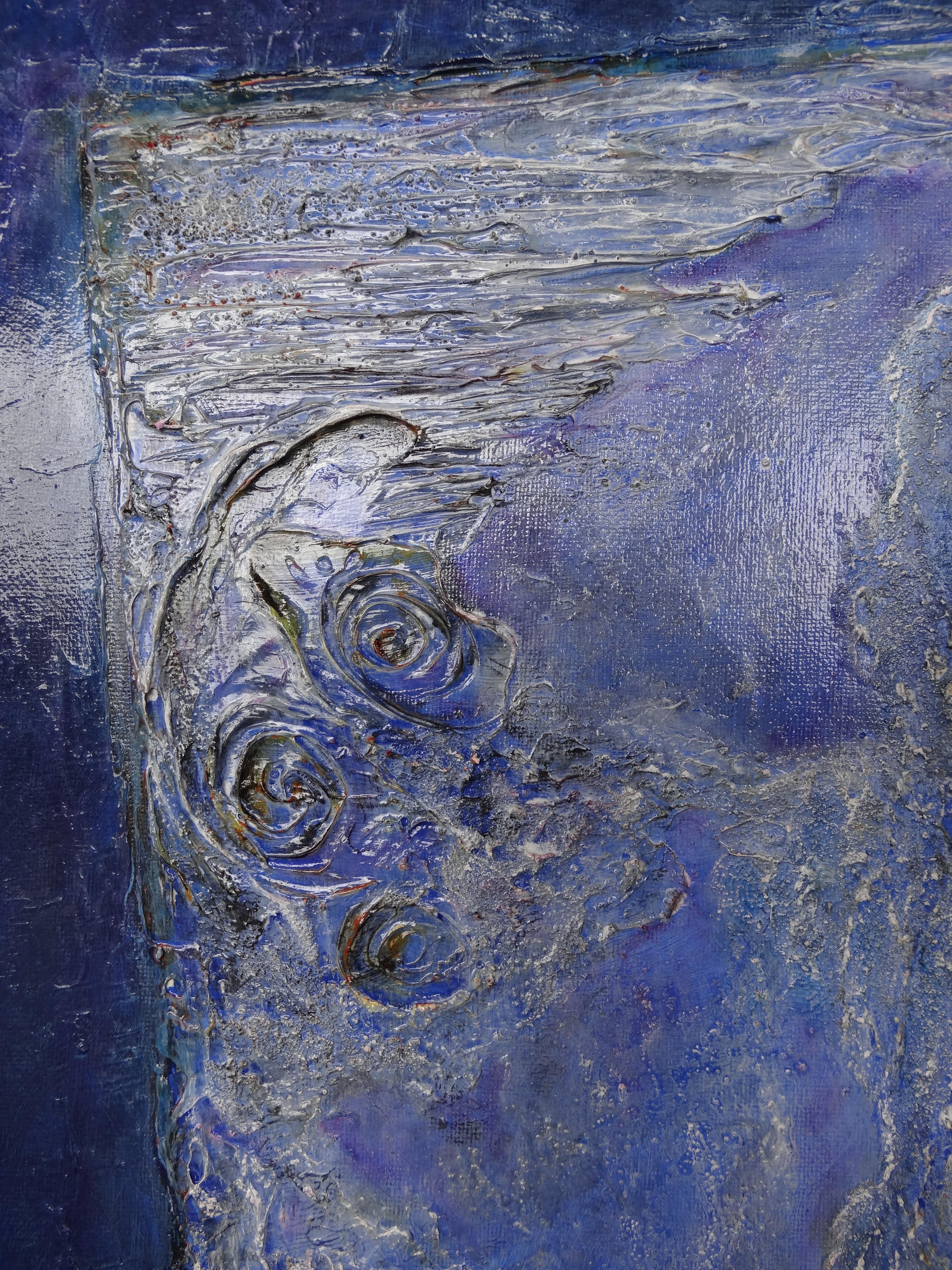 Cécile RONCIER, Painting Blue Marge, 2017 For Sale 5