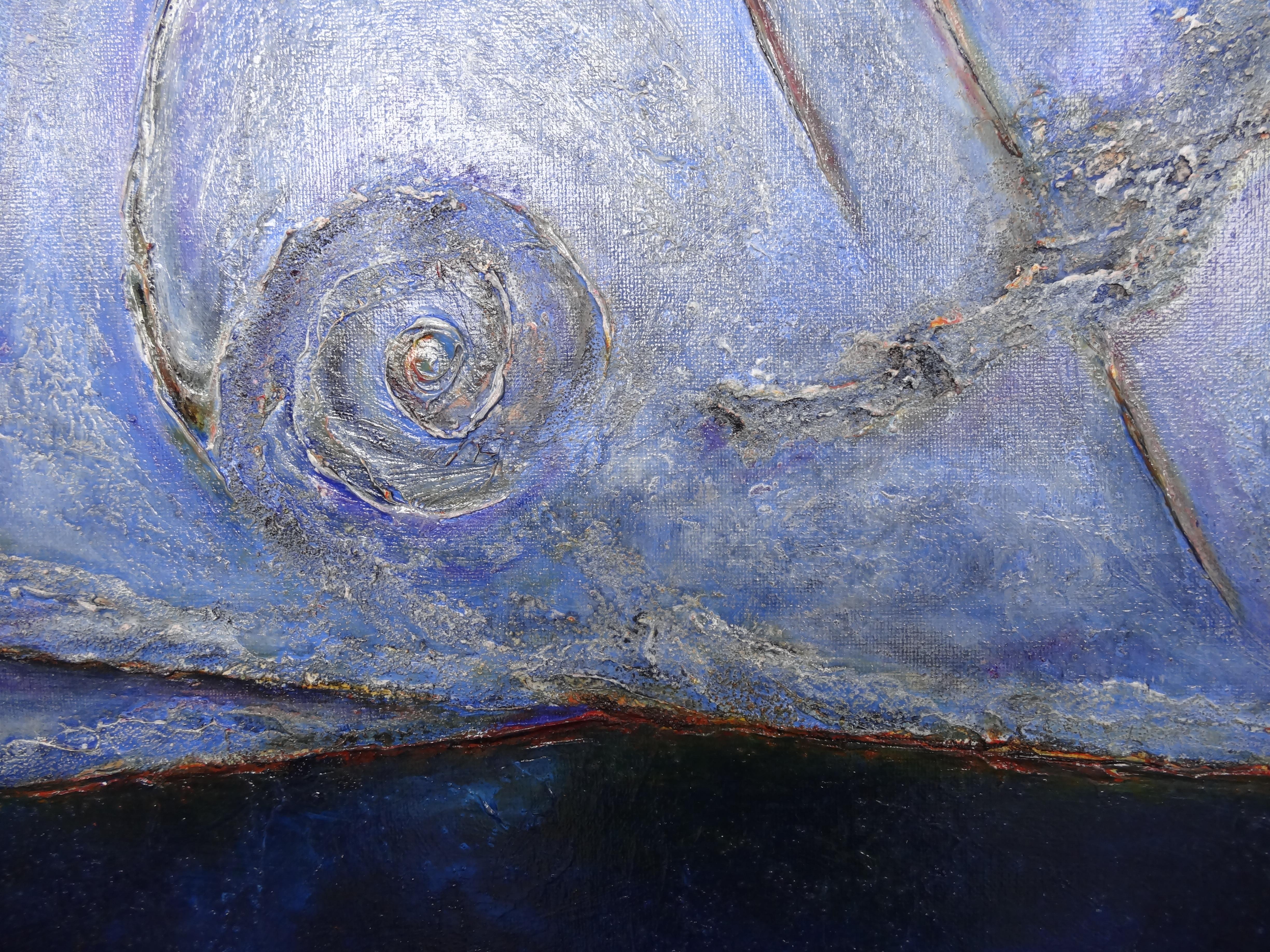 Cécile RONCIER, Painting Blue Marge, 2017 For Sale 11
