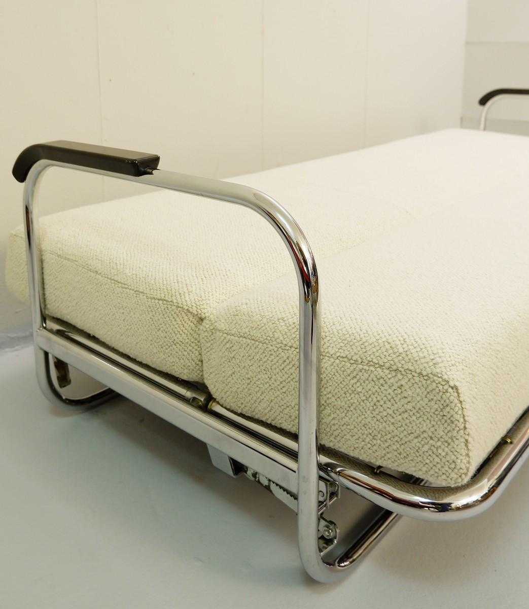 AA1 Sofabett von Alvar Aalto für MisuraEmme mit röhrenförmiger Struktur in Chrom 1
