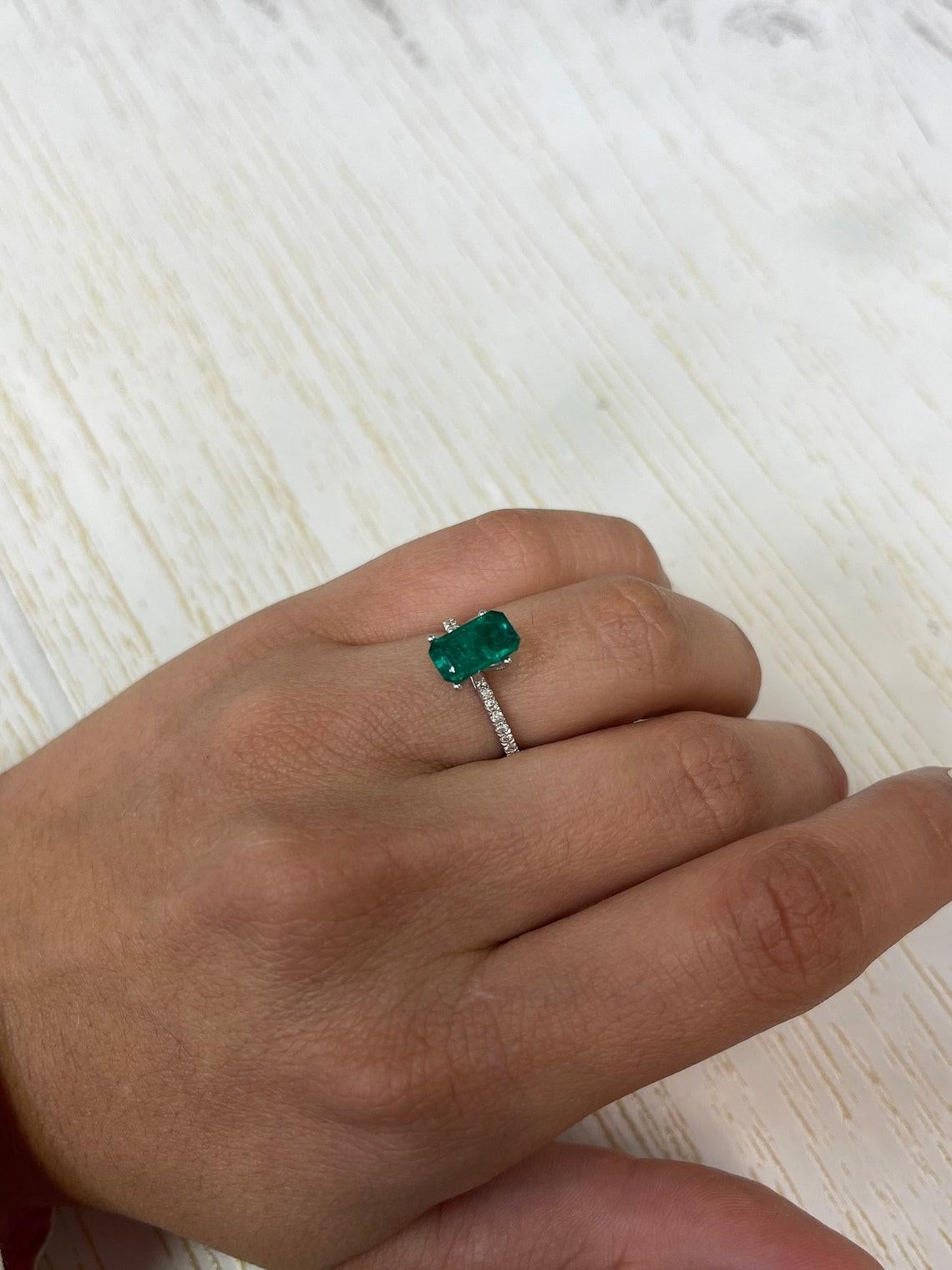 AAA+ 1,82 Carati Muzo Green Emerald Cut Gemma di smeraldo colombiano - Pietra di nascita di maggio in vendita 2
