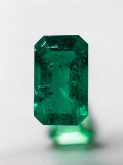 AAA+ 1.82 Carat Muzo Green Emerald Cut Colombian Emerald Gem - May Birthstone