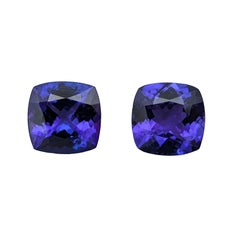 AAA 5.9Ct Natural Vivid Blue Tanzanite Cushion Cut 11x11x6.7mm: Loose Gemstone