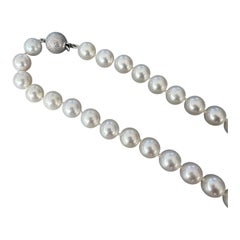 AAA 8,5-8,9 mm Perle coltivate bianche di ottima qualità con chiusura 14kt
