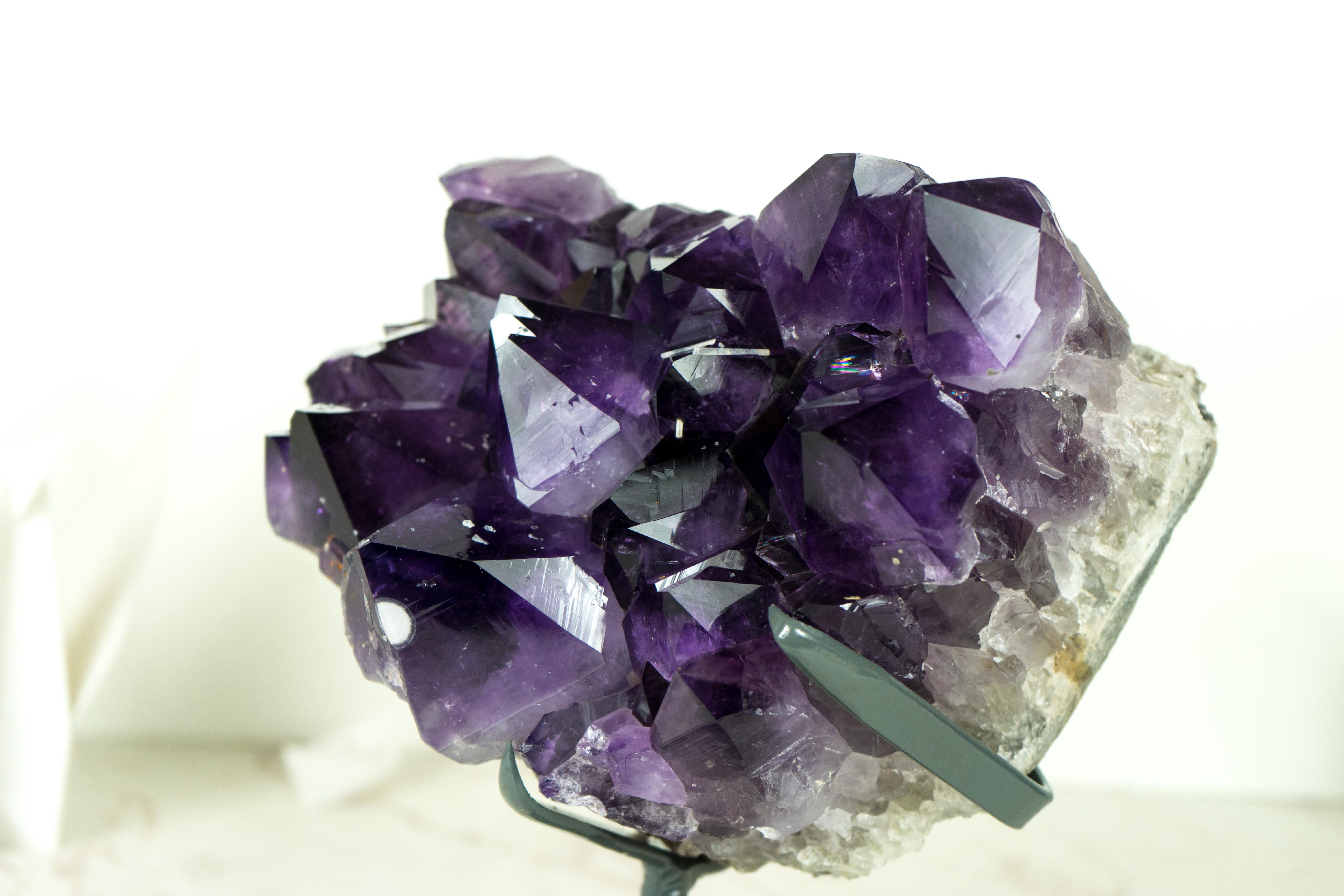 AAA Amethyst Cluster with Intense Dark Purple Amethyst Druzy, Decor Crystal For Sale 2