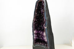 Geoda Catedral de Amatista AAA con Druzy Púrpura Real Gemmy