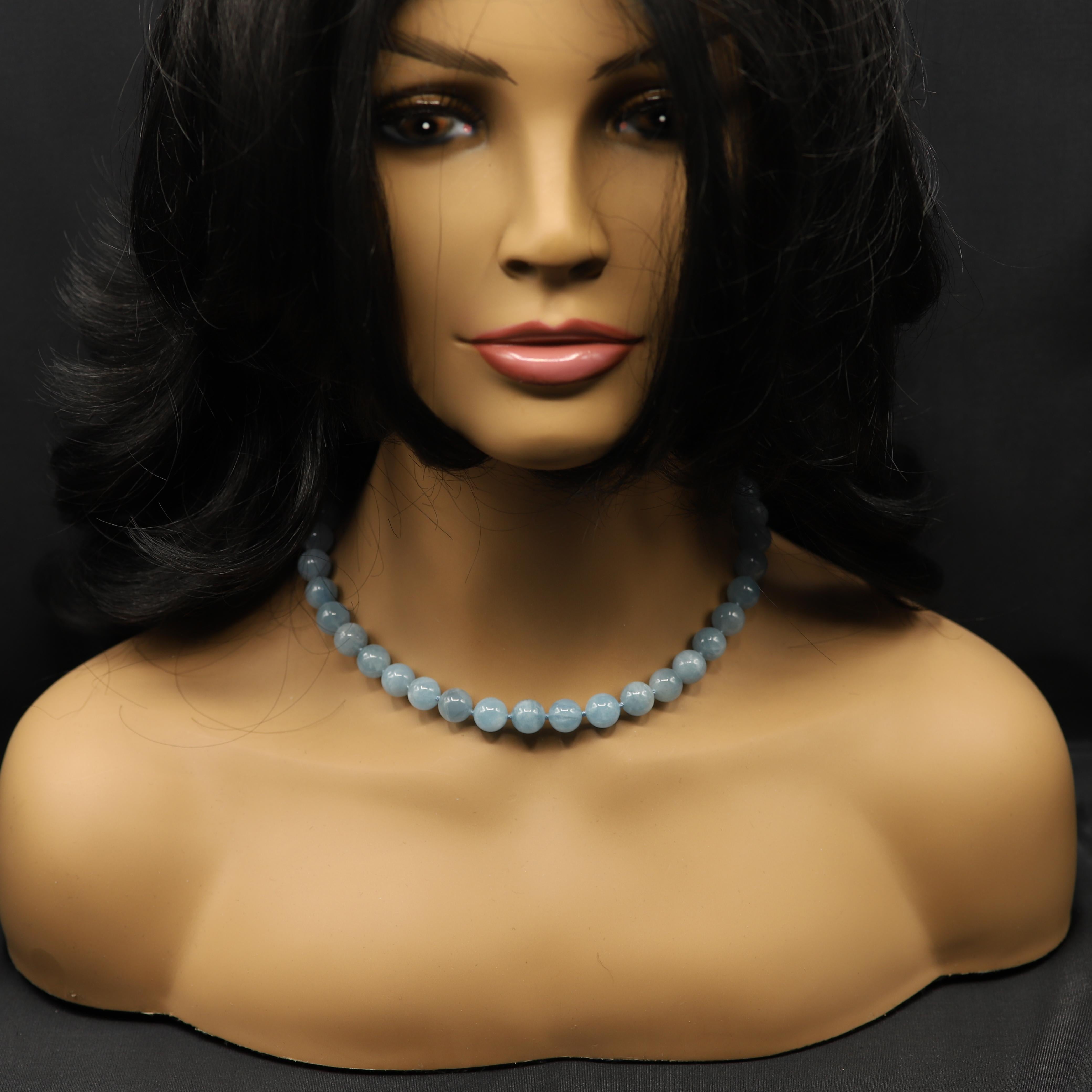 aquamarine beaded necklace