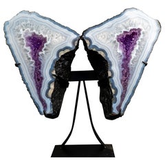 AAA Blue Lace Agate Butterfly Wings Geode