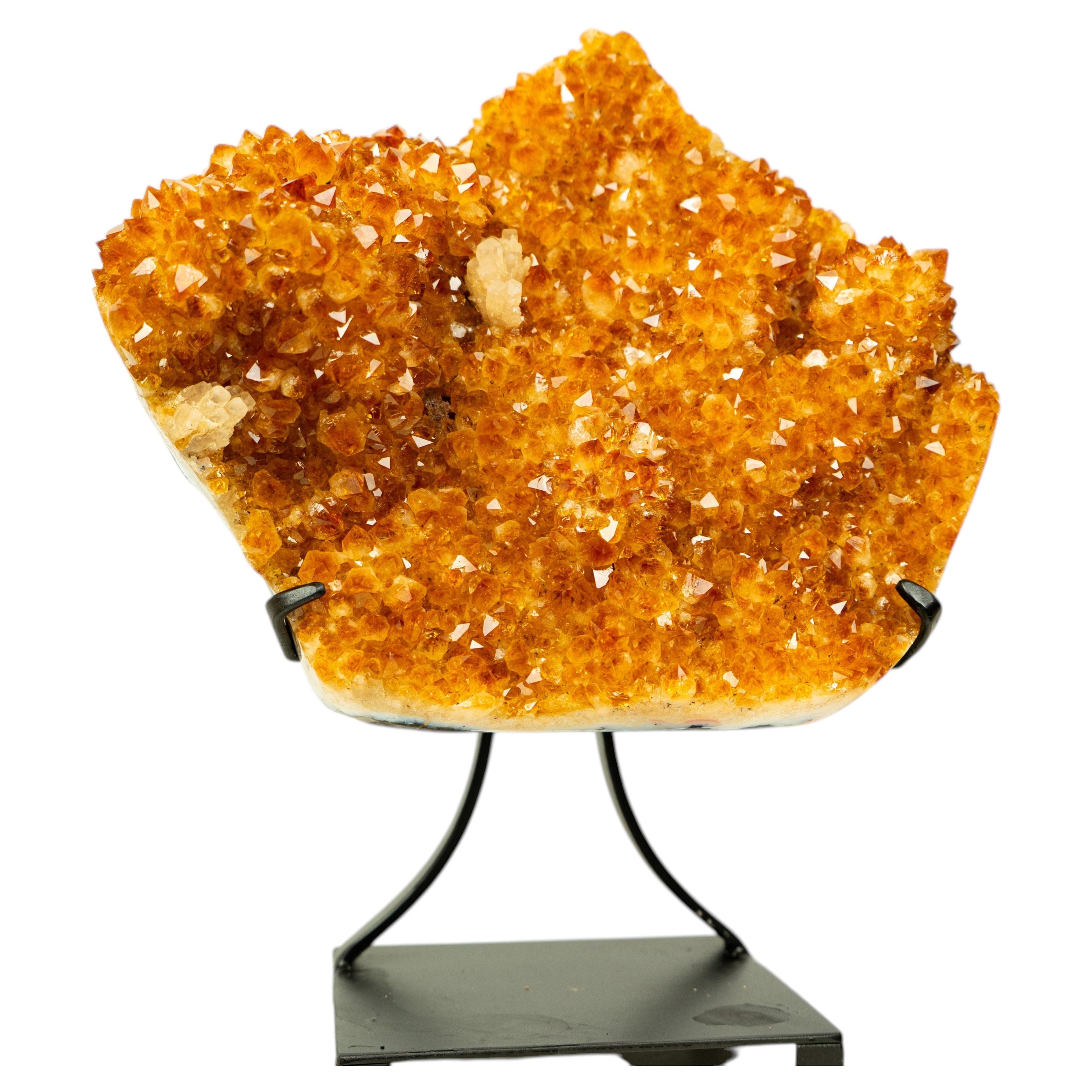 AAA Brazilian Golden-Orange Citrine Druzy Cluster For Sale