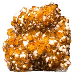 AAA Golden Orange Citrine Cluster with Flower Stalactites