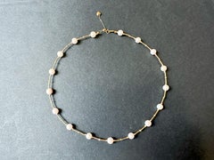 AAA+ Grade 7 mm Natural White Colour Japan Sea Water Akoya Pearl Necklace Strand