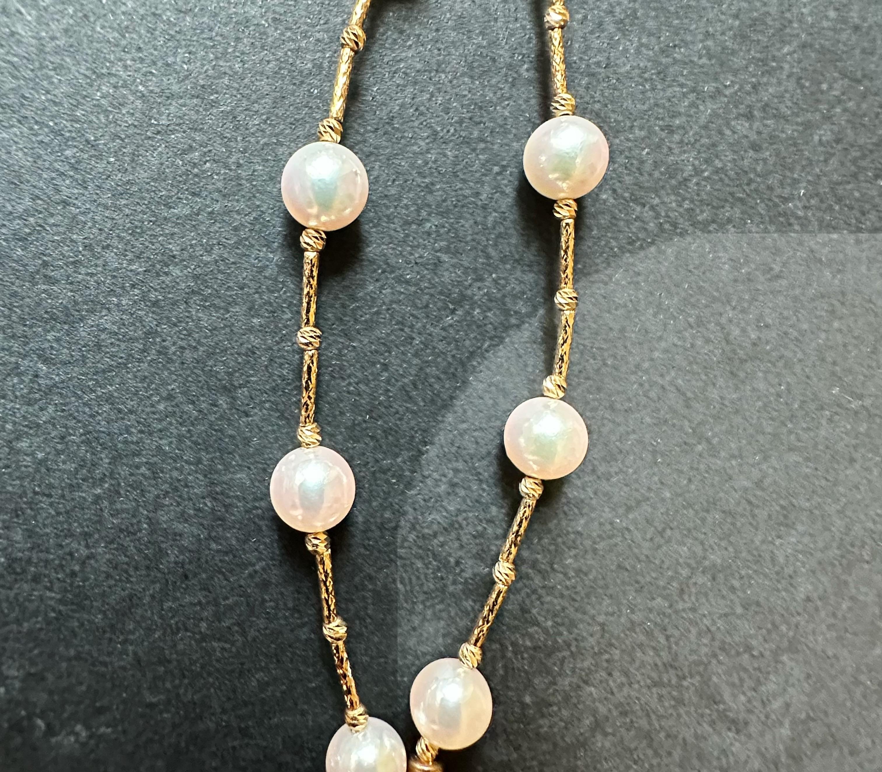 Collier de Perles d'Akoya d'eau de mer du Japon de grade AAA+ de 7 mm de couleur blanche naturelle Neuf - En vente à Kowloon, HK