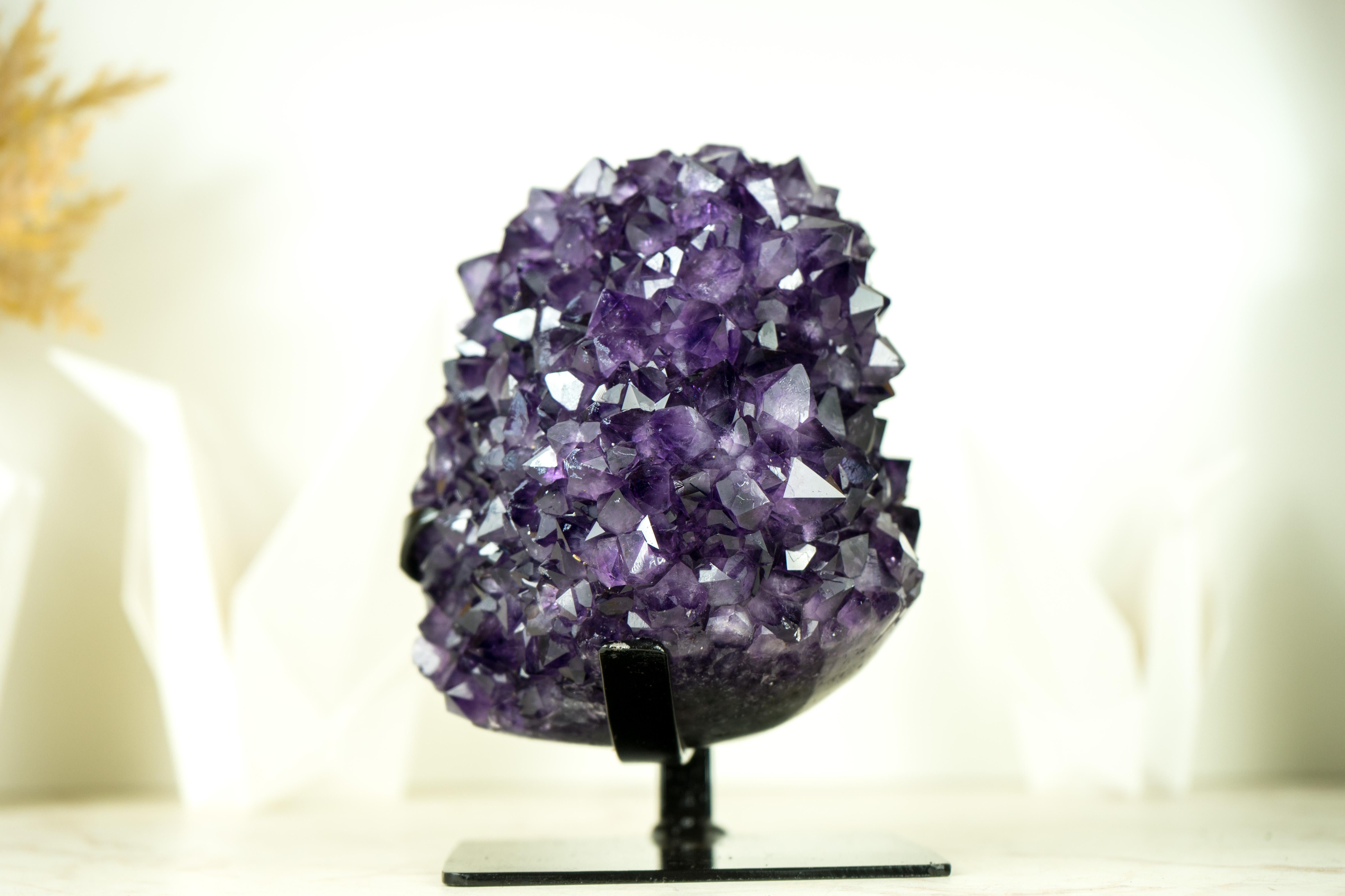 AAA-Grade Amethyst Flower with Grape Jelly Purple  7