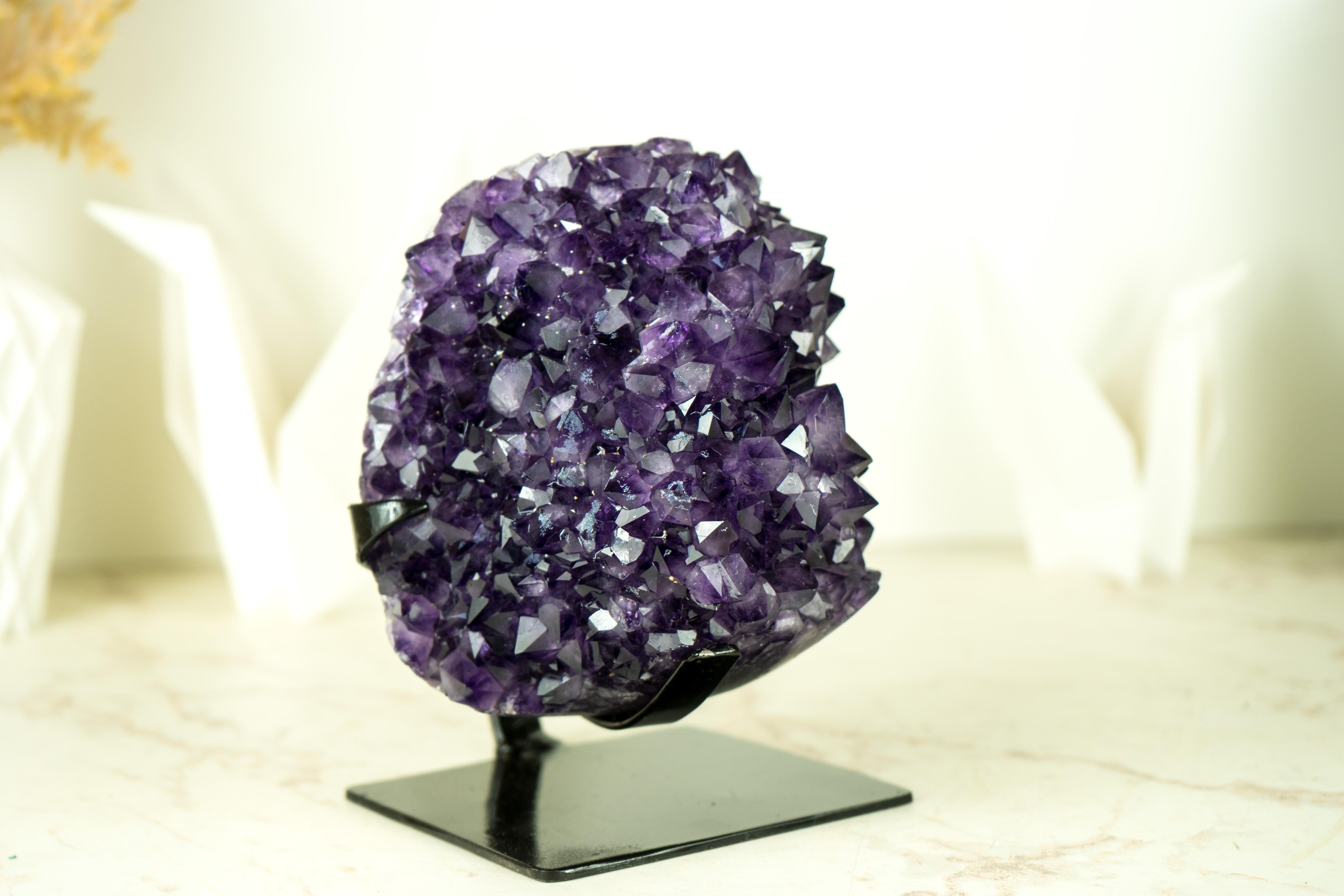 Contemporary AAA-Grade Amethyst Flower with Grape Jelly Purple 