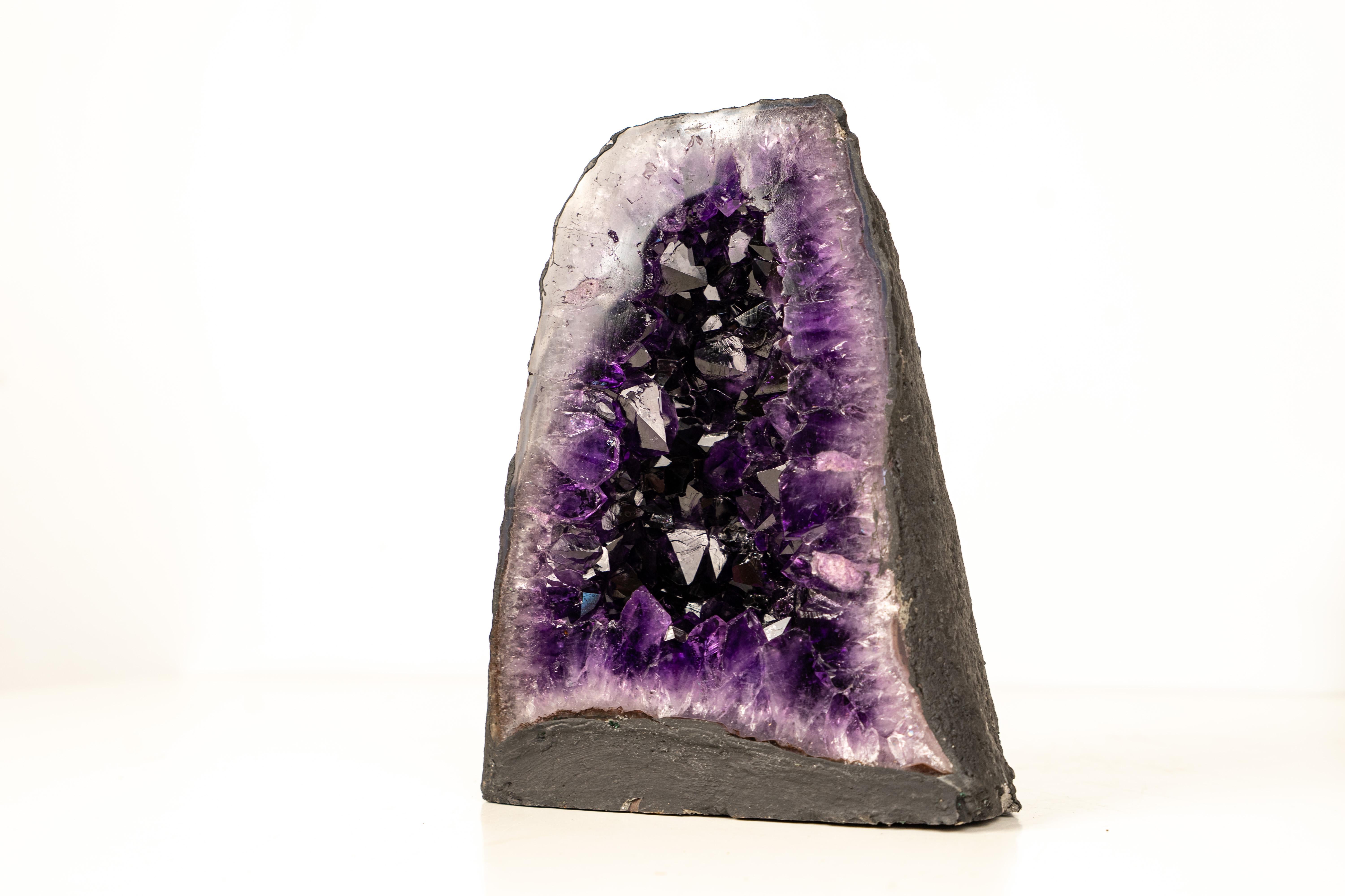AAA-Grade Amethyst Geode – Deep Purple Druzy Crystals in vendita 1