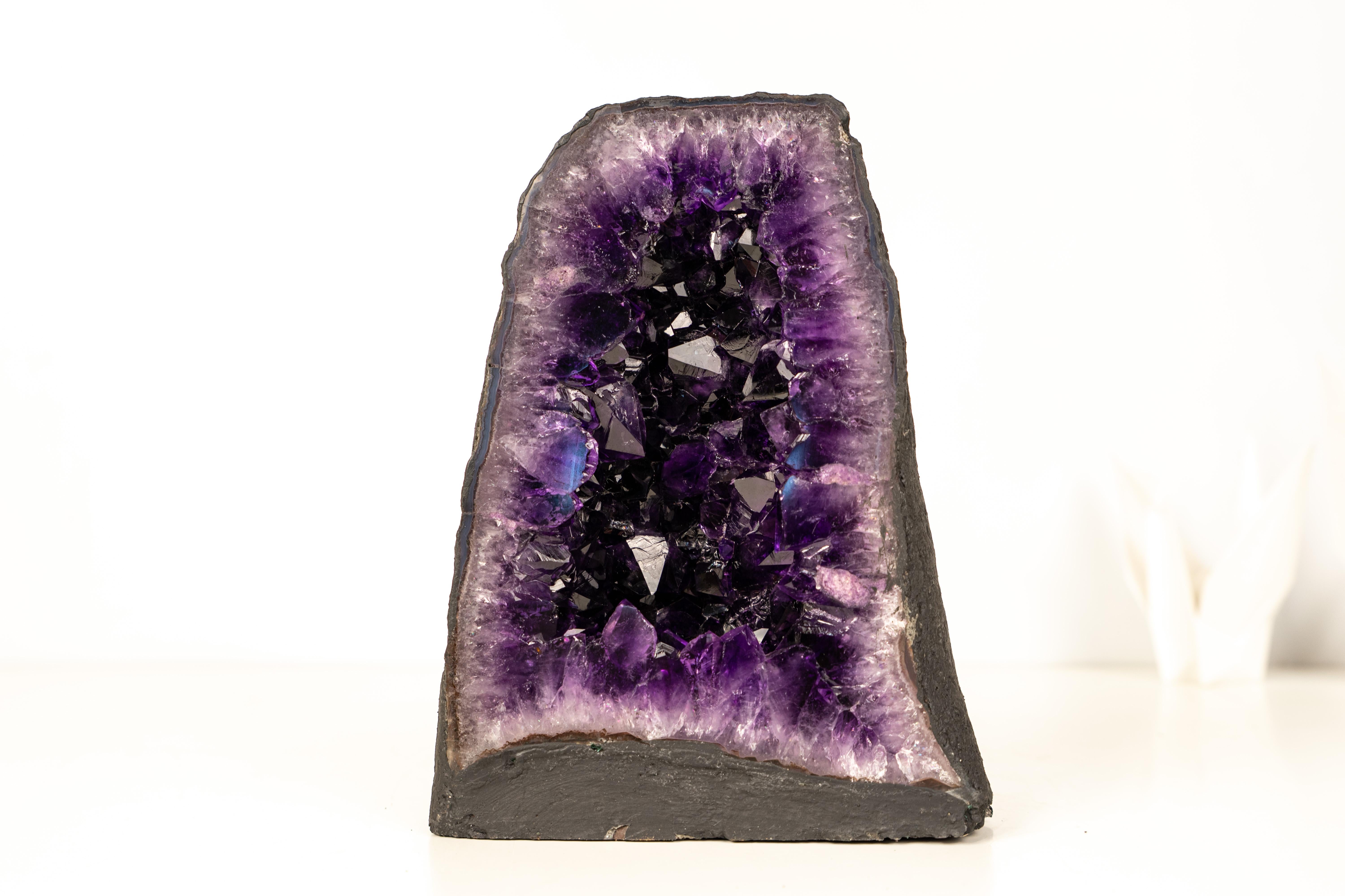 AAA-Grade Amethyst Geode – Deep Purple Druzy Crystals in vendita 2