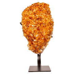 Cluster de citrine de couleur AAA avec Druzy orange intense