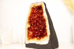 Geoda Catedral de Citrino Grado AAA con Druzy Citrino Naranja Madeira