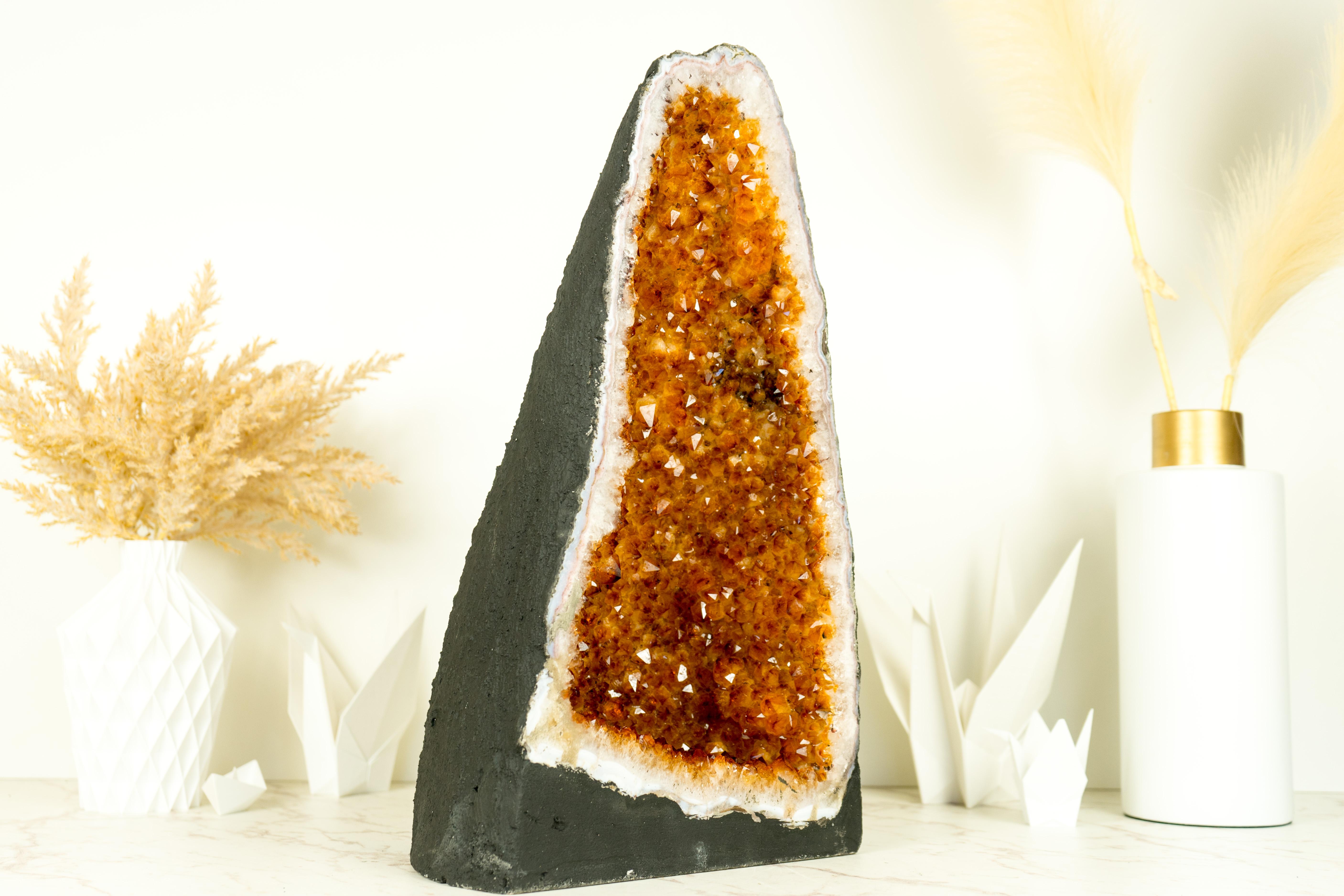 sparkly orange crystal