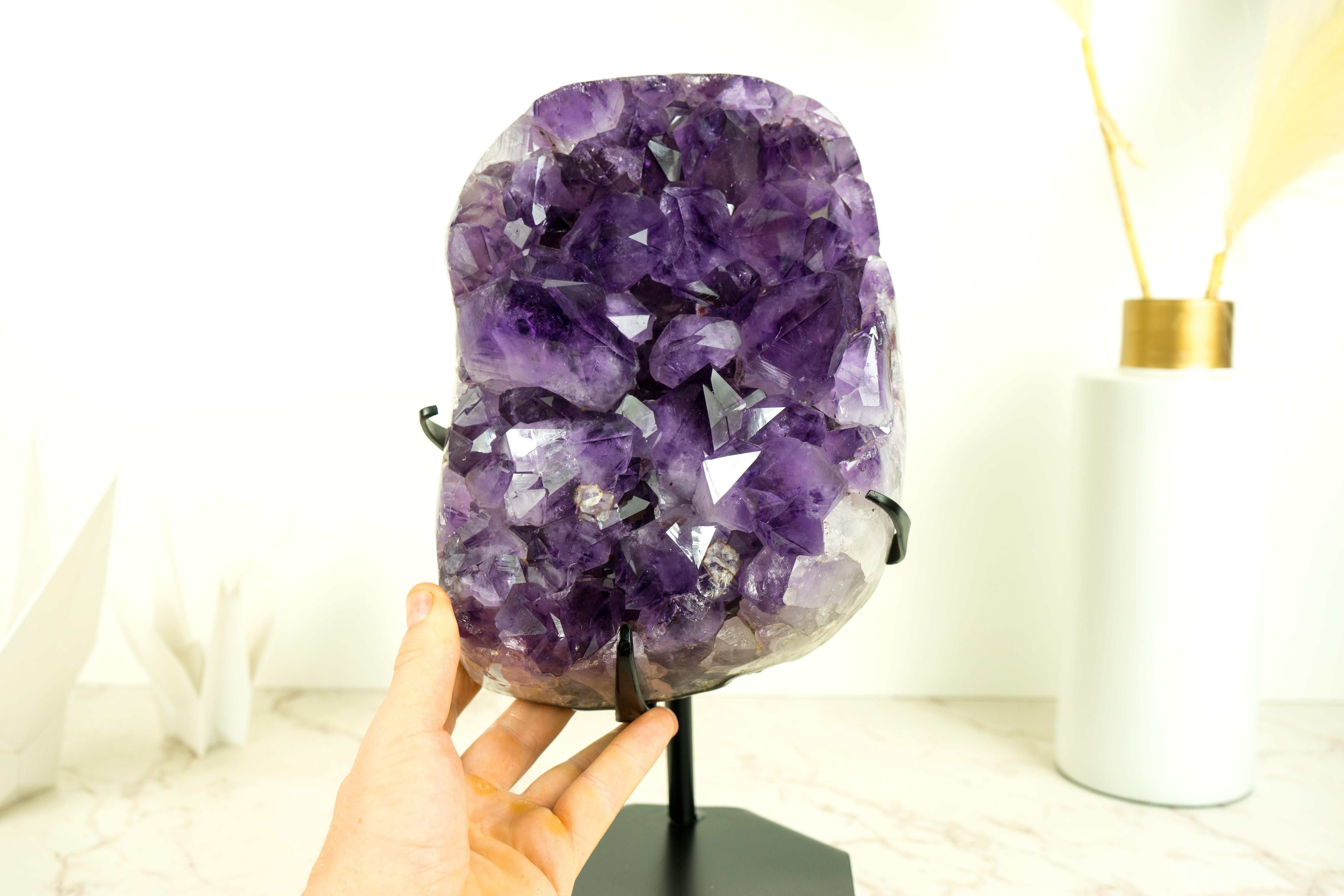 Racimo de Amatista Púrpura Profunda de Grado AAA con Grandes Puntas de Druzy, Cristal Decorativo en Nuevo estado para la venta en Ametista Do Sul, BR