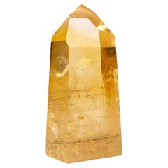 AAA-Grade Golden Honey Citrine Obelisk with Graphite Rutile Inclusions