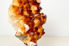 AAA-Grade Madeira Citrine Crystal Cluster with Large Sparkling Druzy