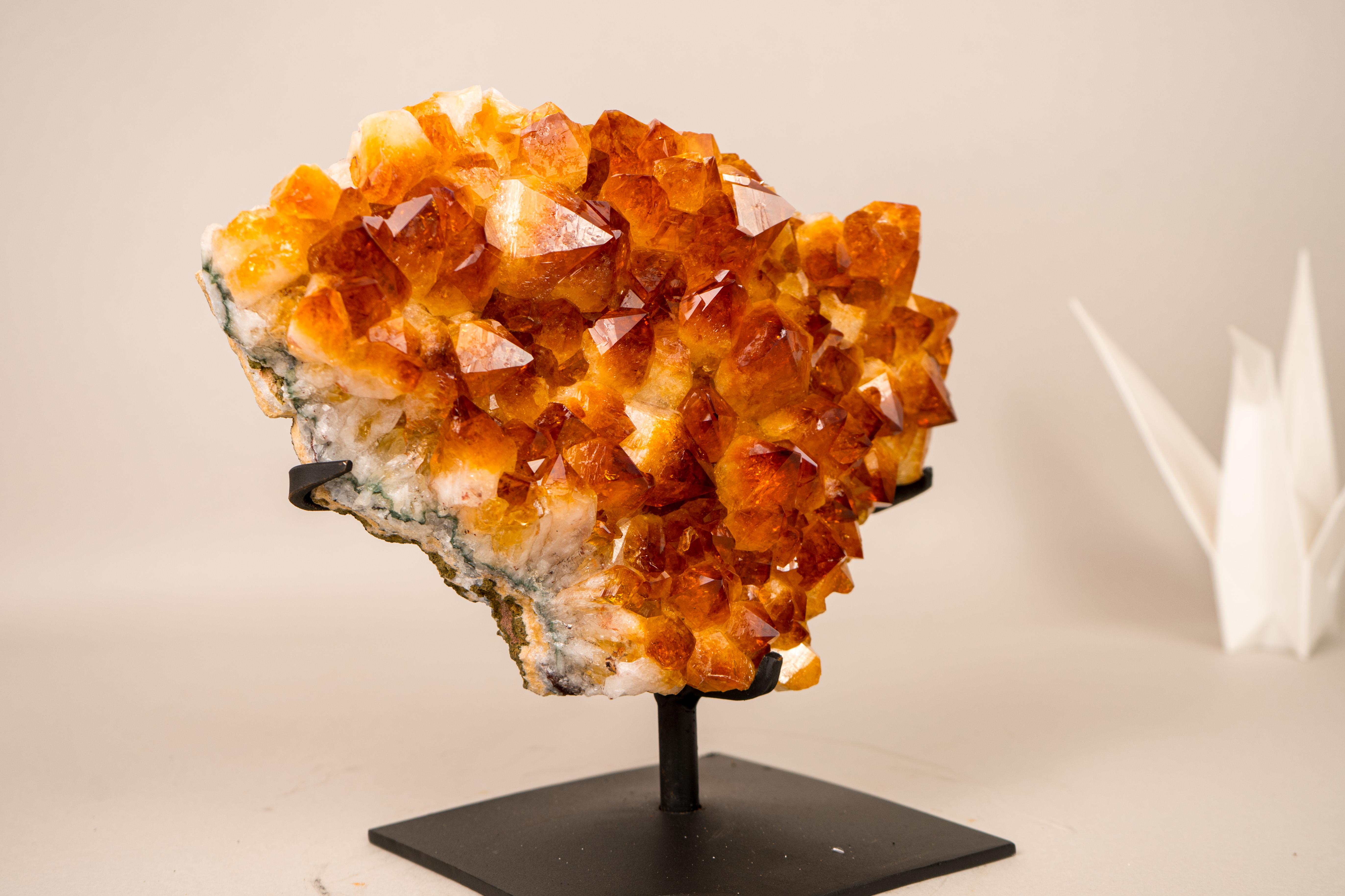 Brazilian AAA-Grade Natural Citrine Crystal Cluster For Sale
