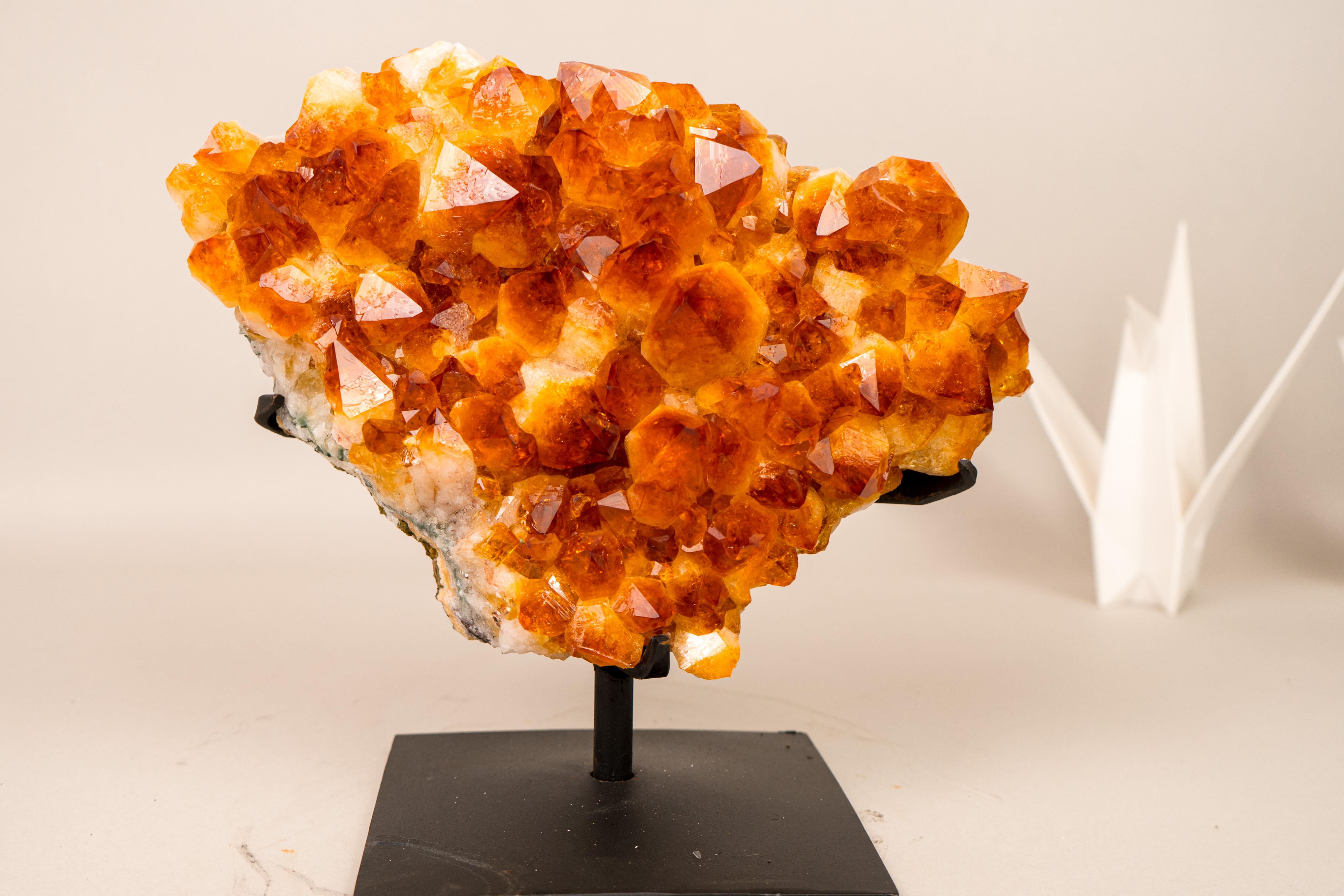Contemporary AAA-Grade Natural Citrine Crystal Cluster For Sale
