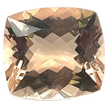 13.72 Ct. Natural Peach Morganite Cushion Shape Loose Gemstone Jewelry Making  For Sale