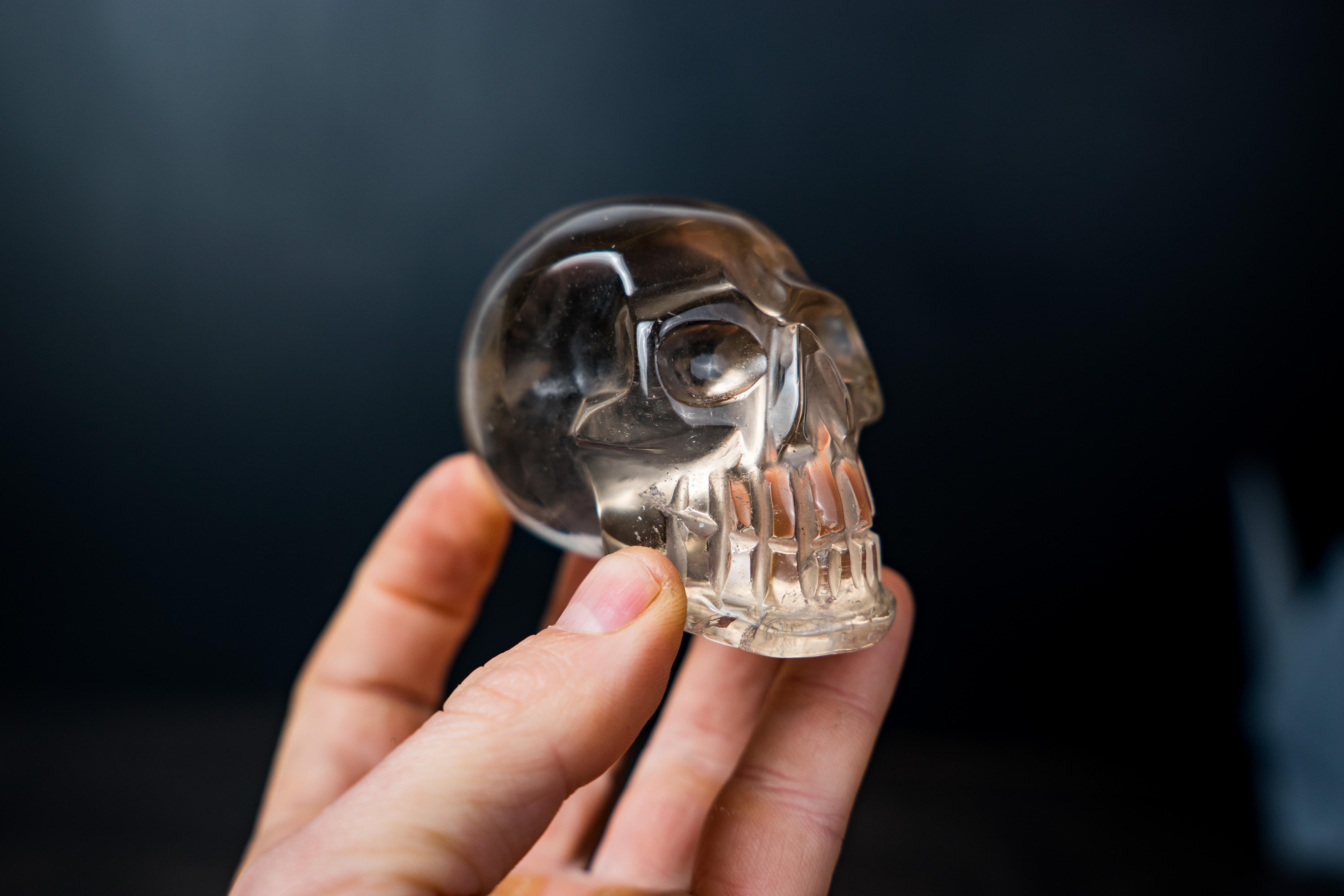 AAA-Grade Smoky Citrine Quartz Skull For Sale 4