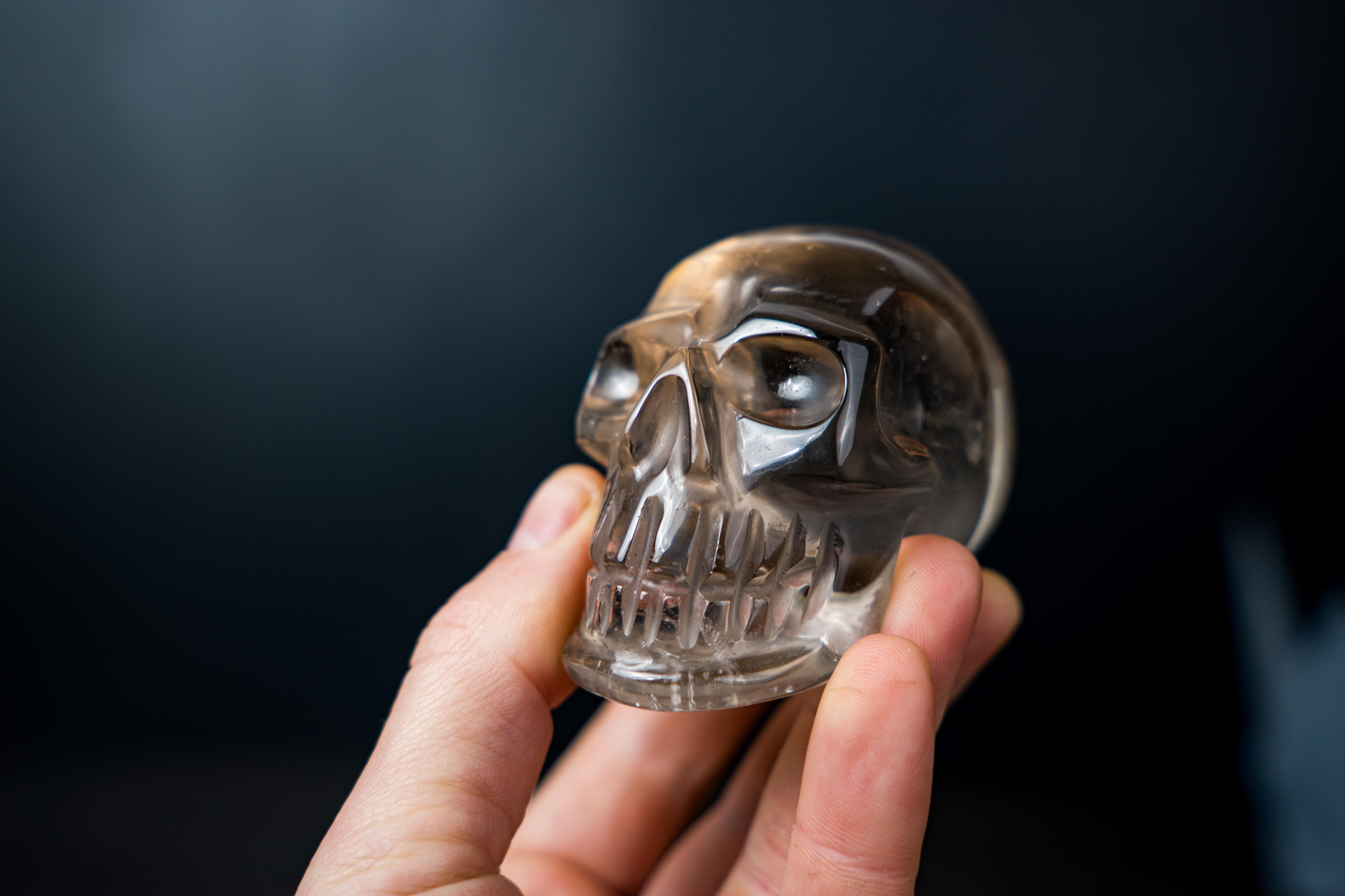 Hand-Carved Honey Citrine Crystal Skull 

▫️ Description

Made from a block of the finest natural smoky citrine quartz, this piece was delicately transformed into a Skull of the utmost perfection. An artwork with precise lines that respected the