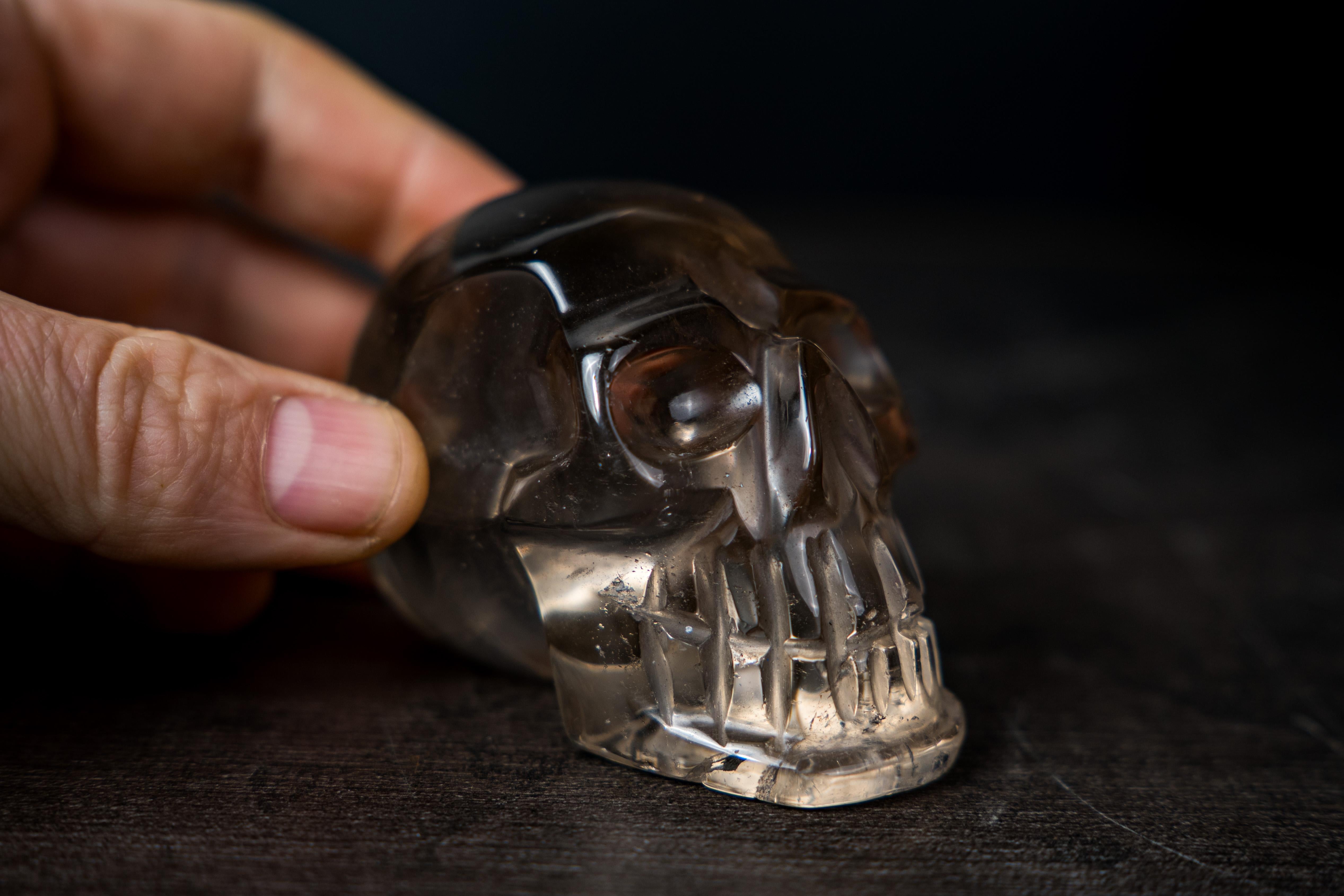 AAA-Grade Smoky Citrine Quartz Skull For Sale 1