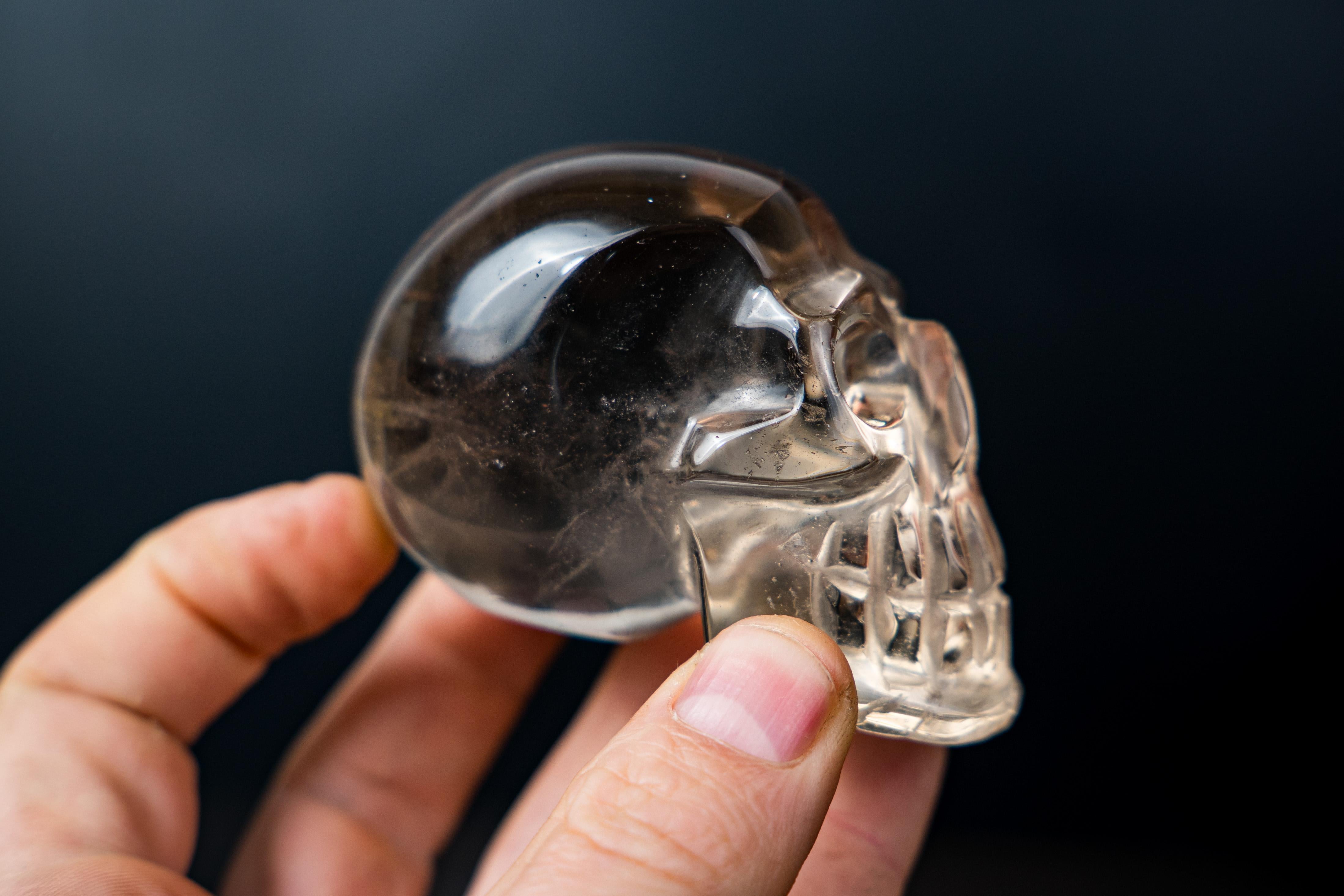 AAA-Grade Smoky Citrine Quartz Skull For Sale 3