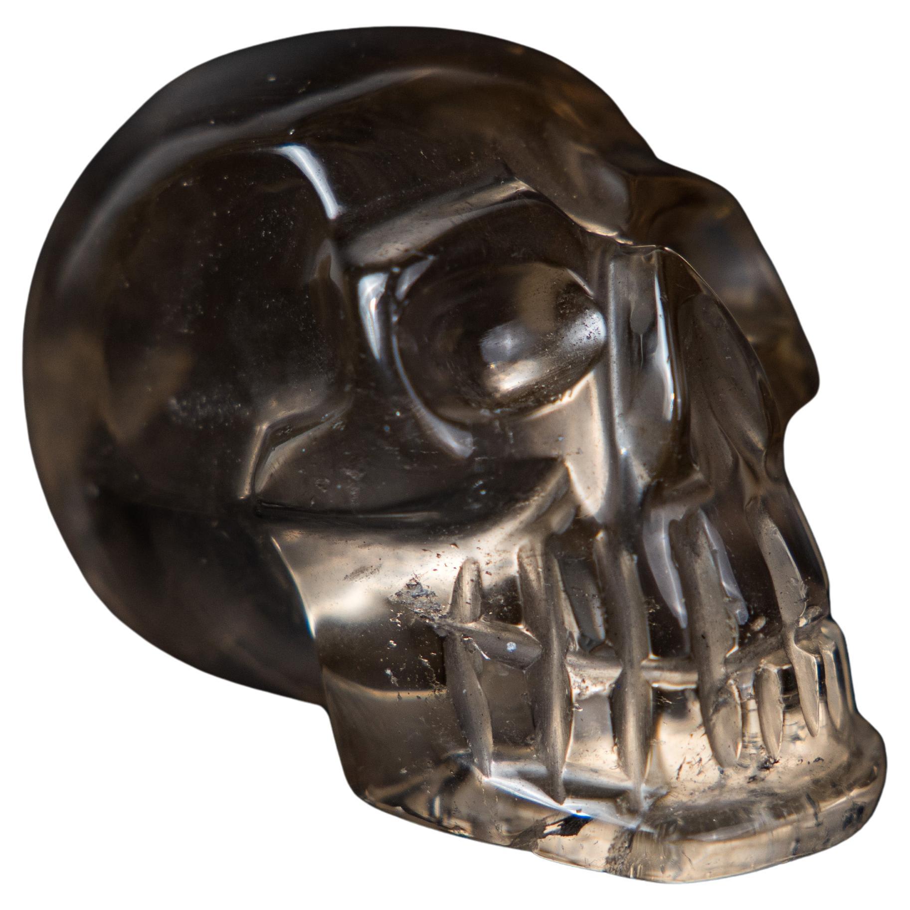 AAA-Grade Smoky Citrine Quartz Skull For Sale