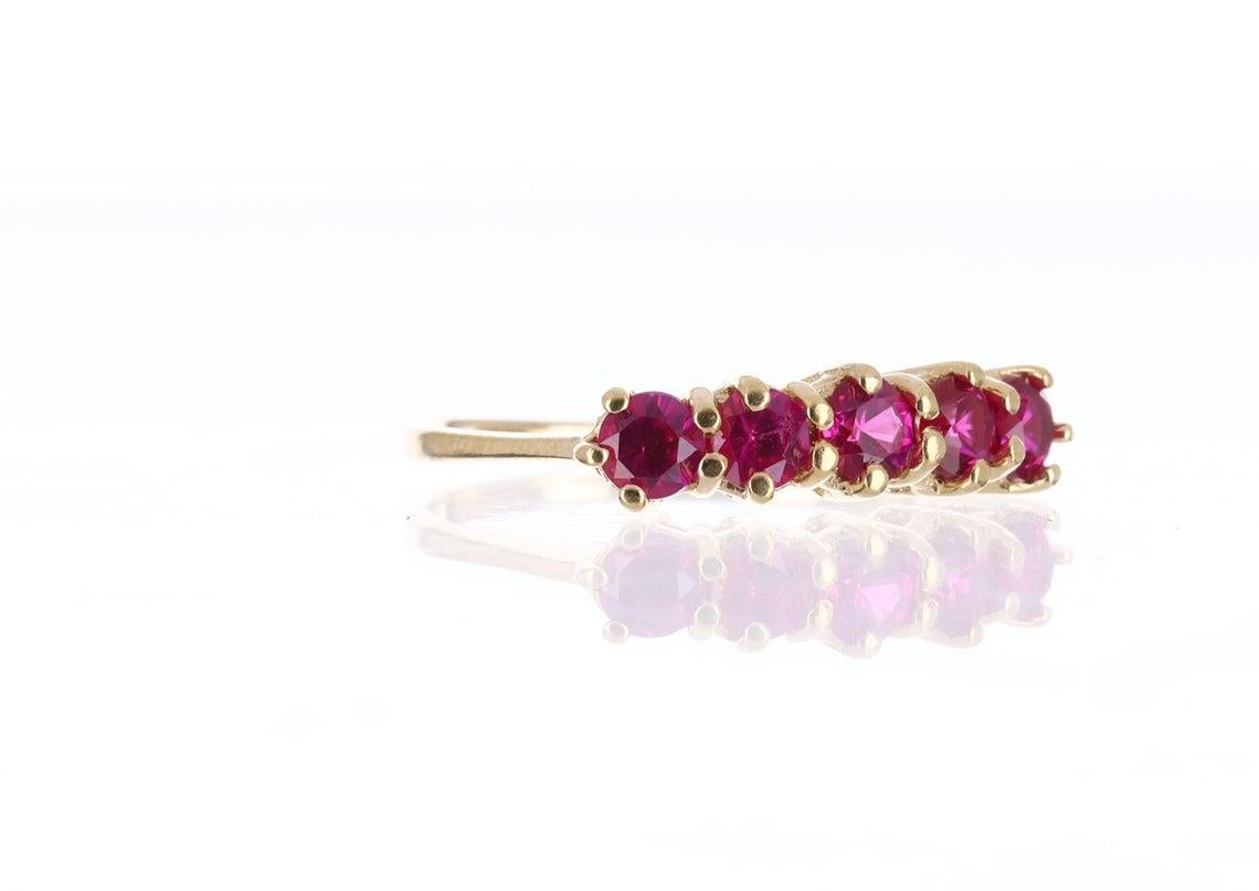 Moderne Bague empilable AAA+ High Fashion Rubellite en vente