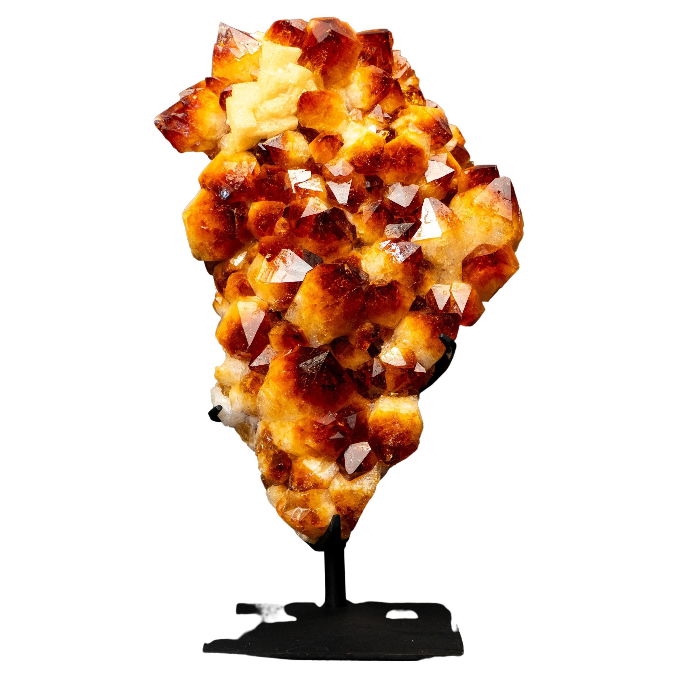 AAA Madeira Citrine Cluster on Stand For Sale