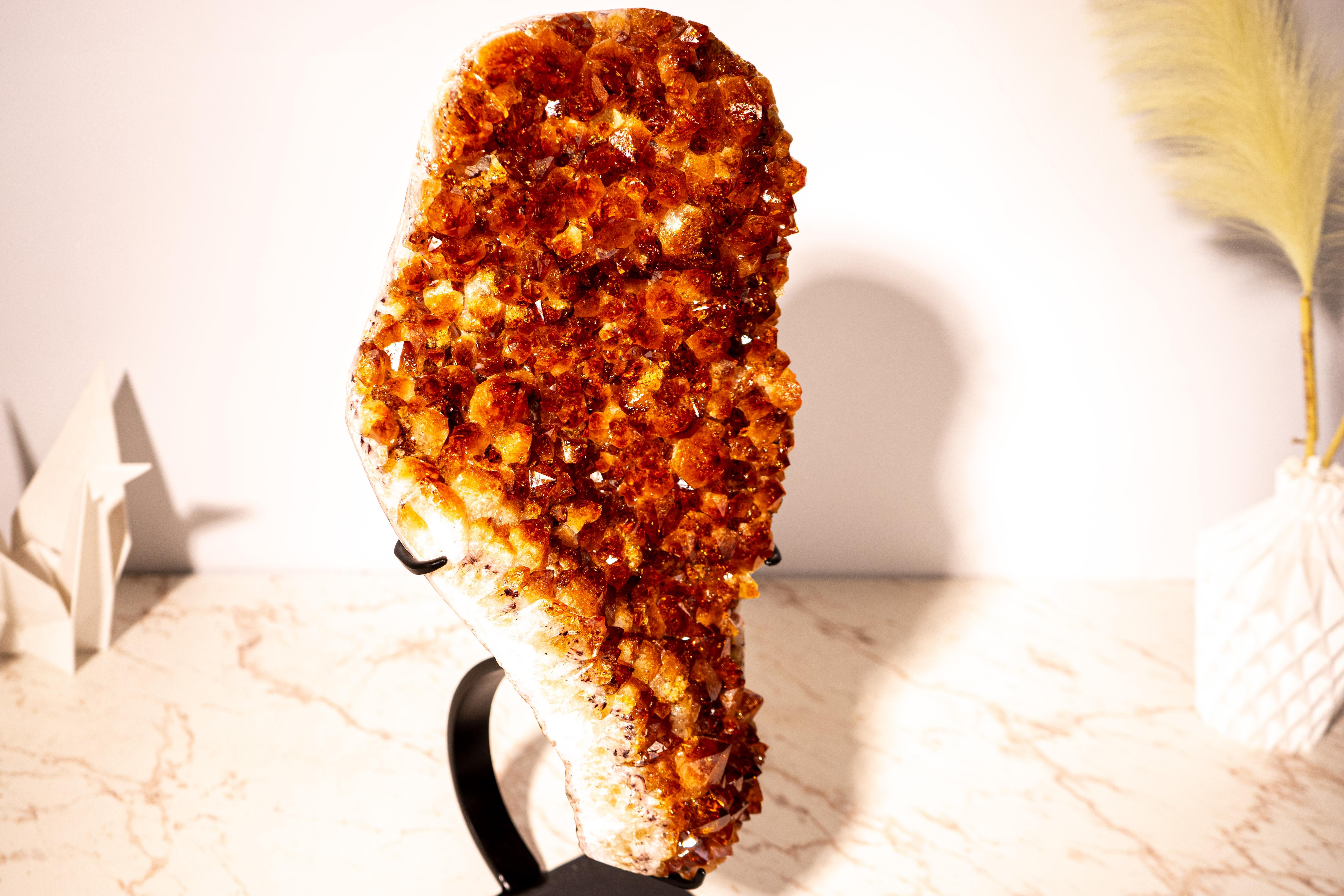 Madeira Citrine Crystal Cluster with AAA-Grade Large Points For Sale 5