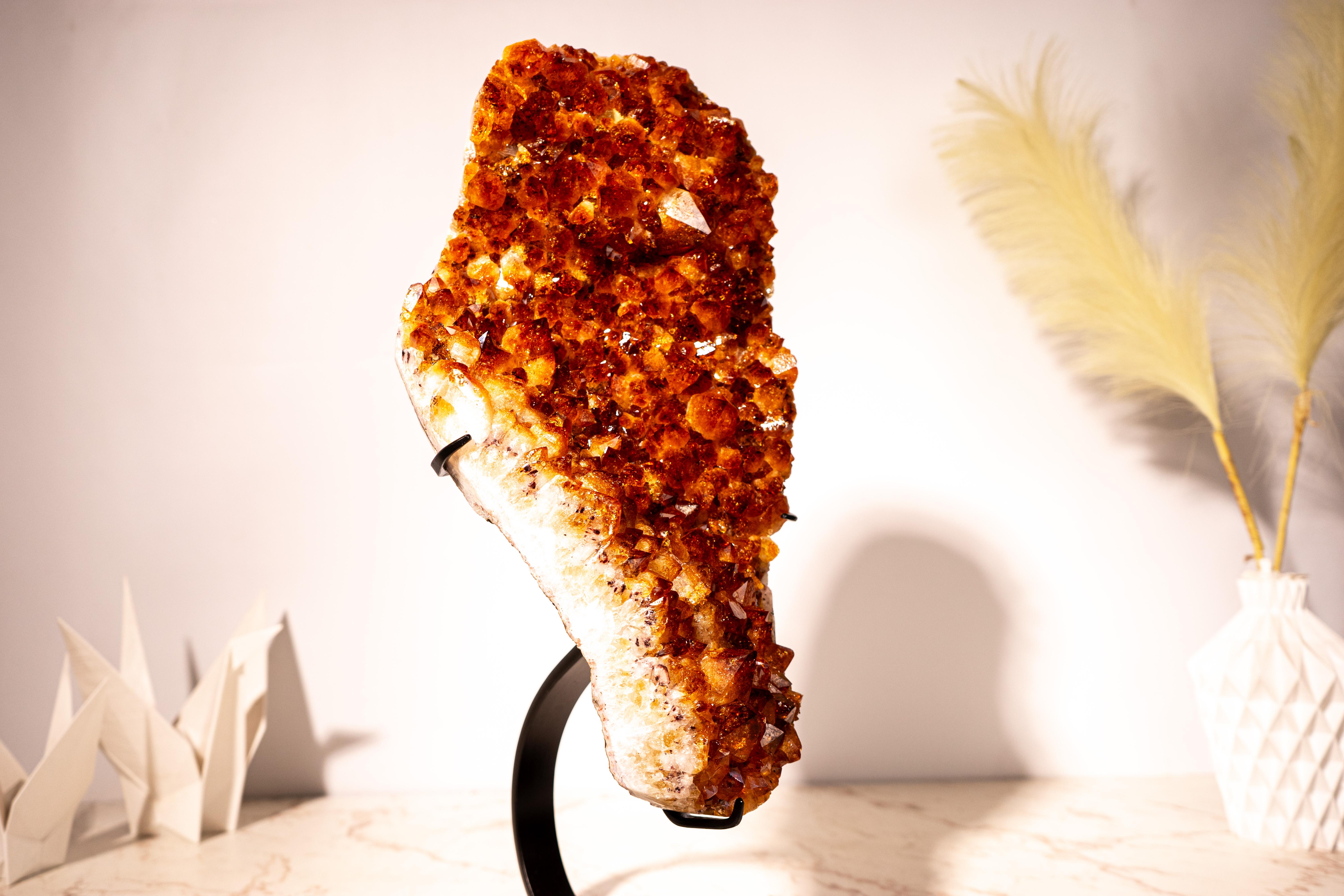 Madeira Citrine Crystal Cluster with AAA-Grade Large Points For Sale 1